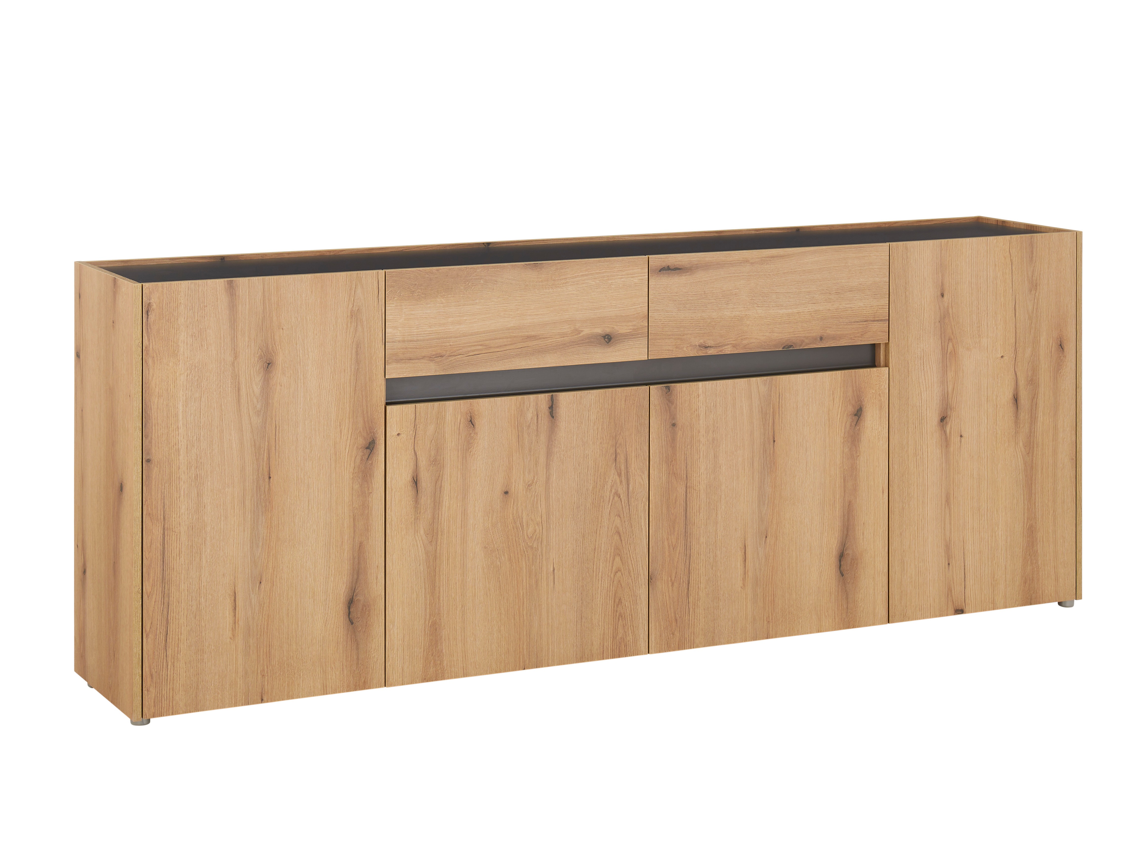 Kommoden Elbsori 118 (Eichenholzoptik + Anthrazit)