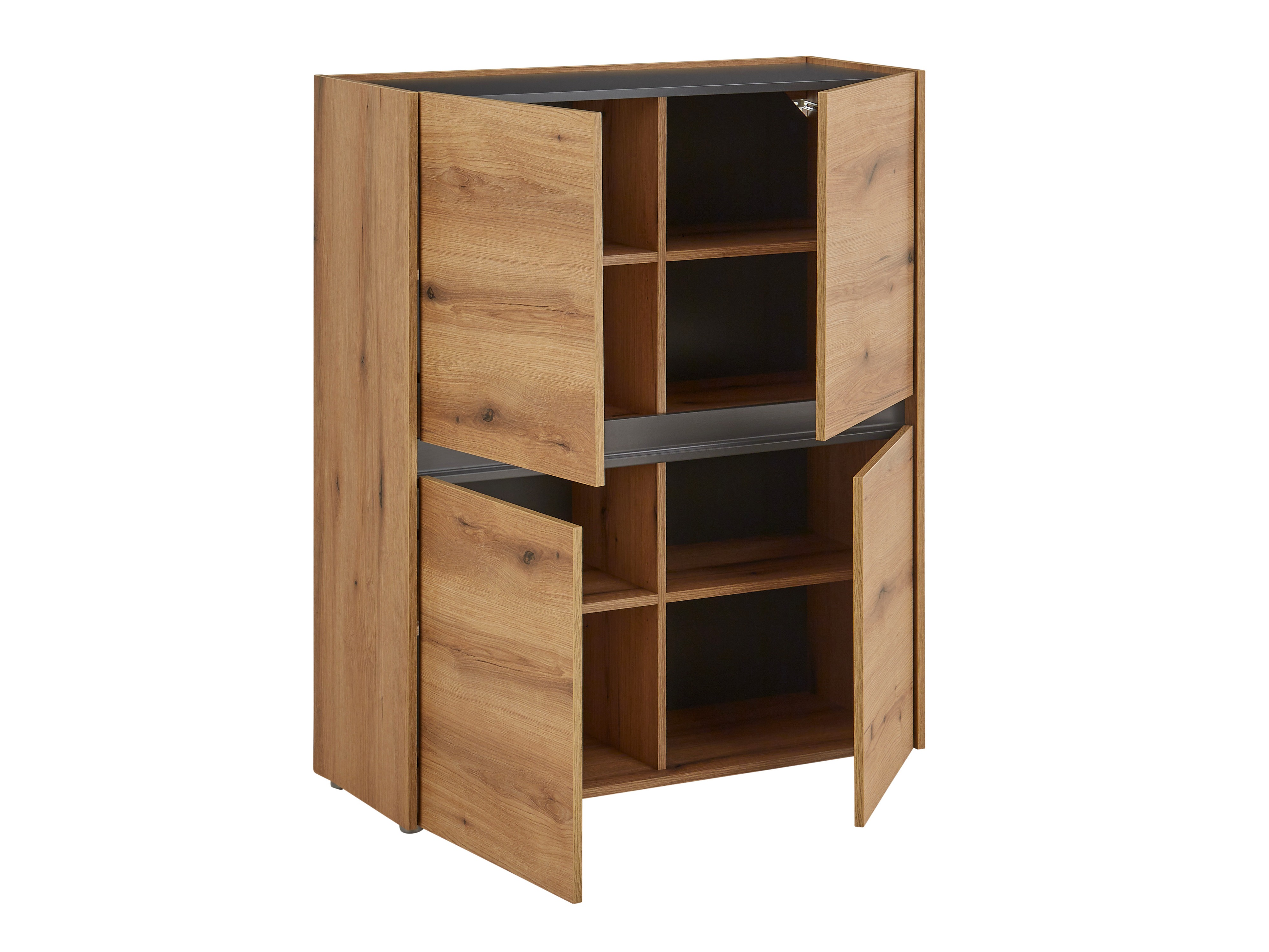 Sideboard Elbsori 111 (Eichenholzoptik + Anthrazit)