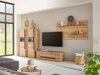 TV-Möbel Elbsori 114 (Eichenholzoptik + Anthrazit)