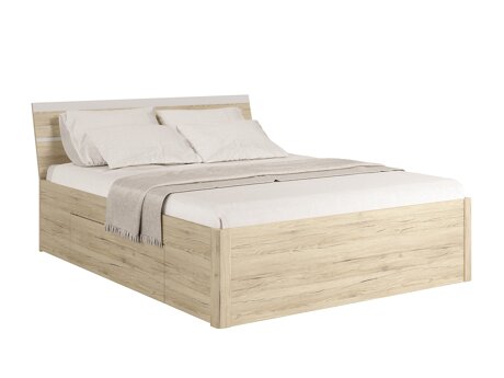 Bett Melvele 103 (San Remo Eichenholzoptik + Weiß)