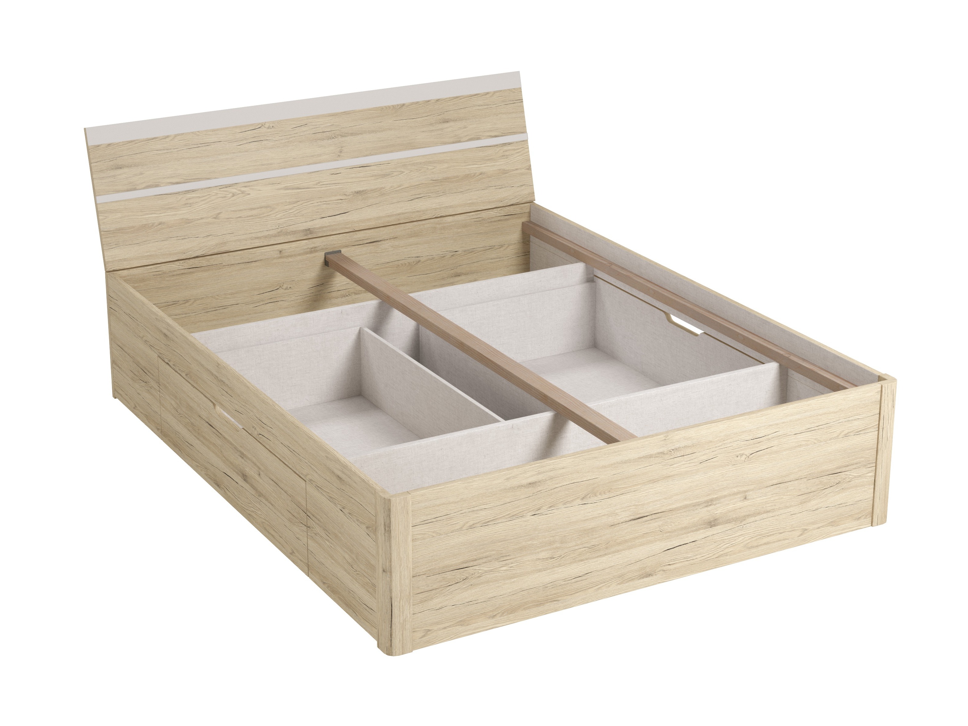 Bett Melvele 103 (San Remo Eichenholzoptik + Weiß)