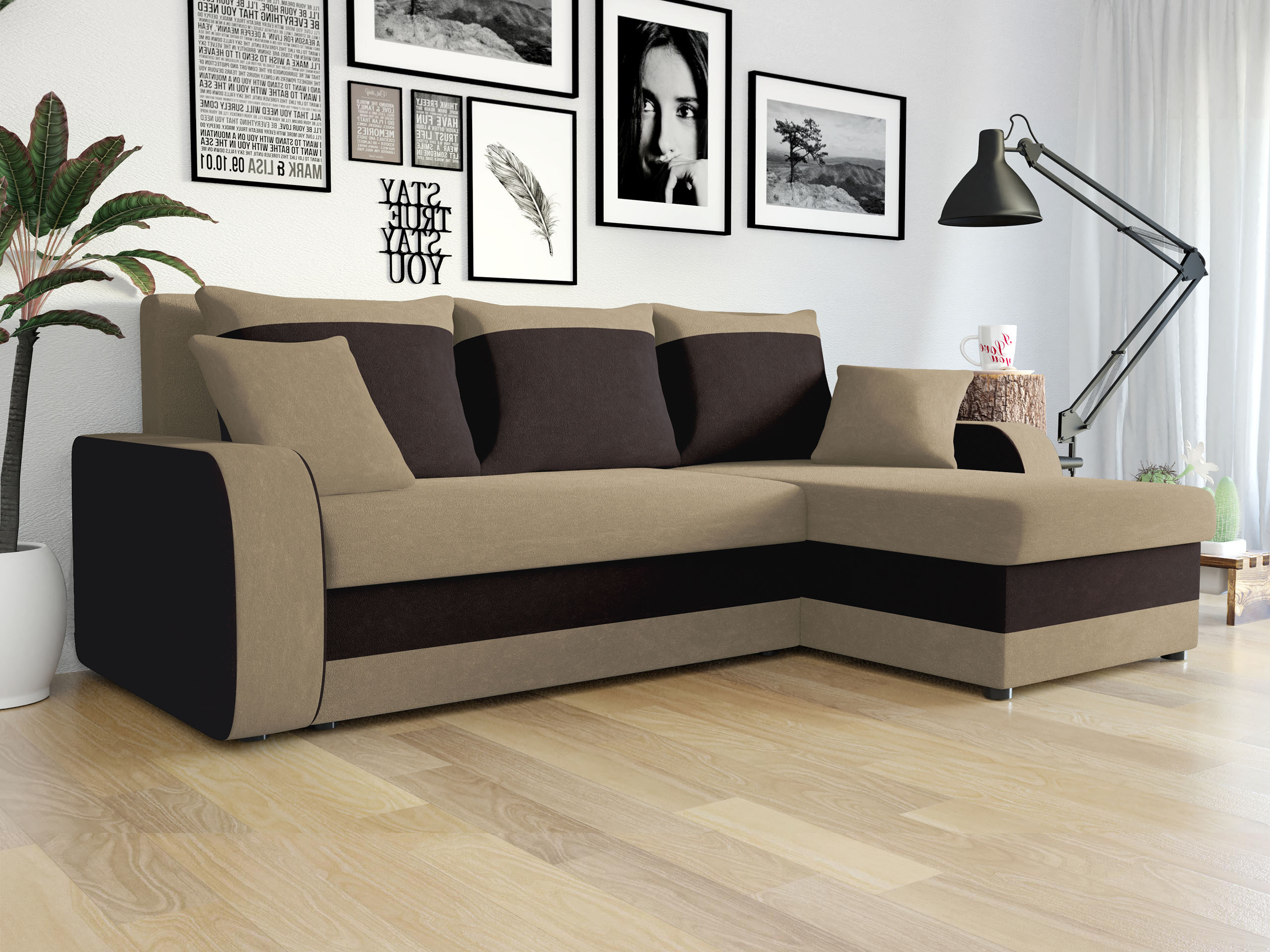 Ecksofa Comfivo 203 (Alova 07 + Alova 68)