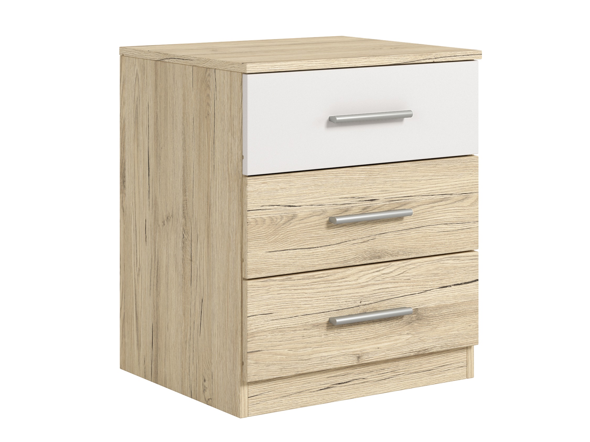 Nachttisch Melvele 100 (San Remo Eichenholzoptik + Weiß)