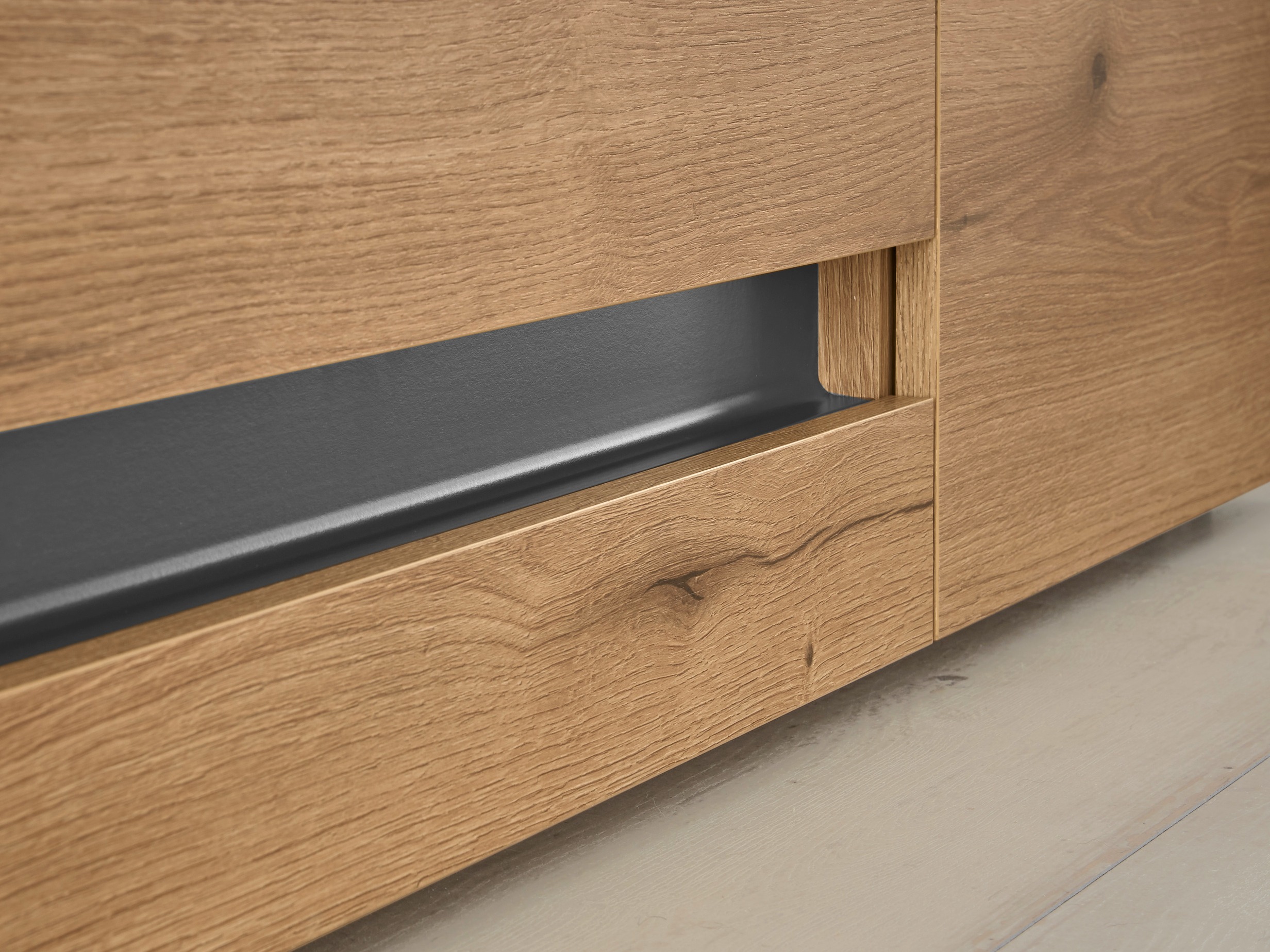 Wohnzimmer-Sets Elbsori 127 (Eichenholzoptik + Anthrazit)