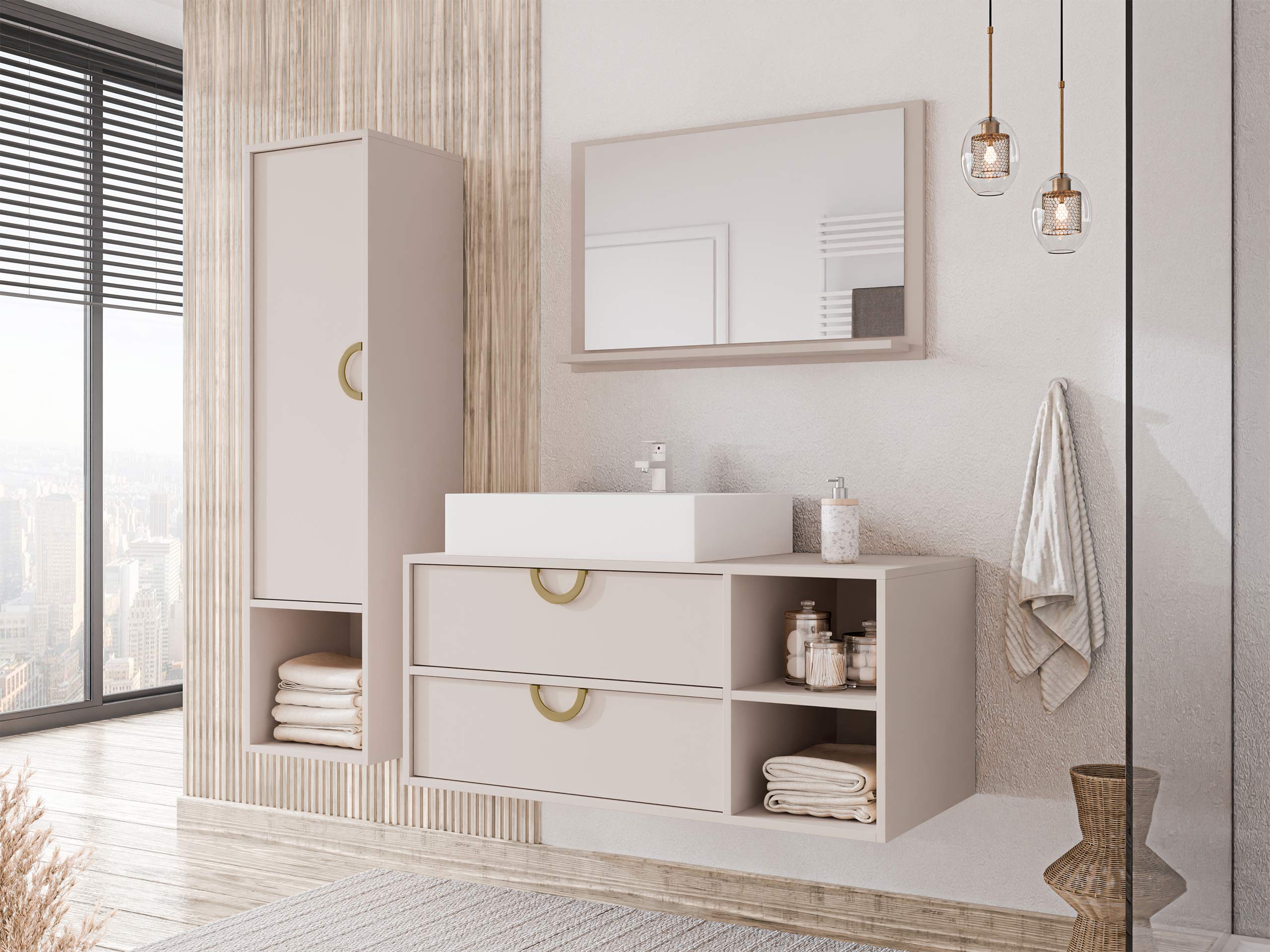 Badezimmer-Set Sodalis (Kaschmir)