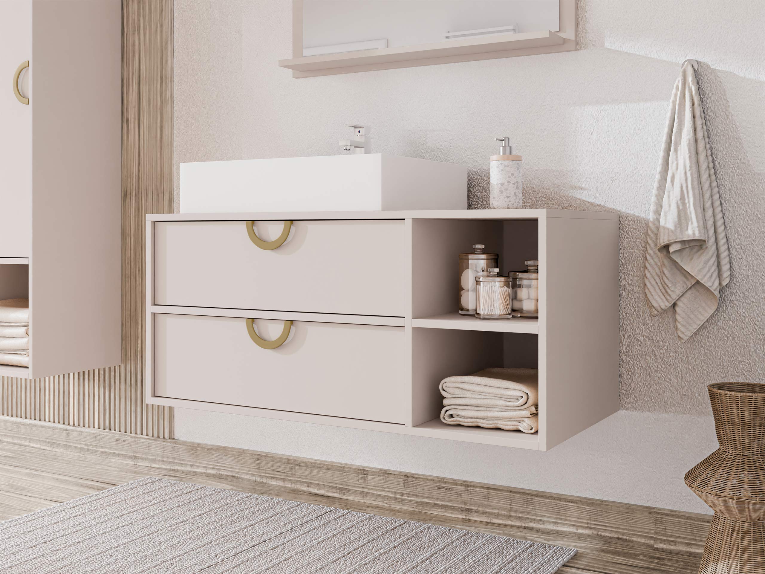 Hängeschrank für Waschbecken Providence 193 (Kaschmir)