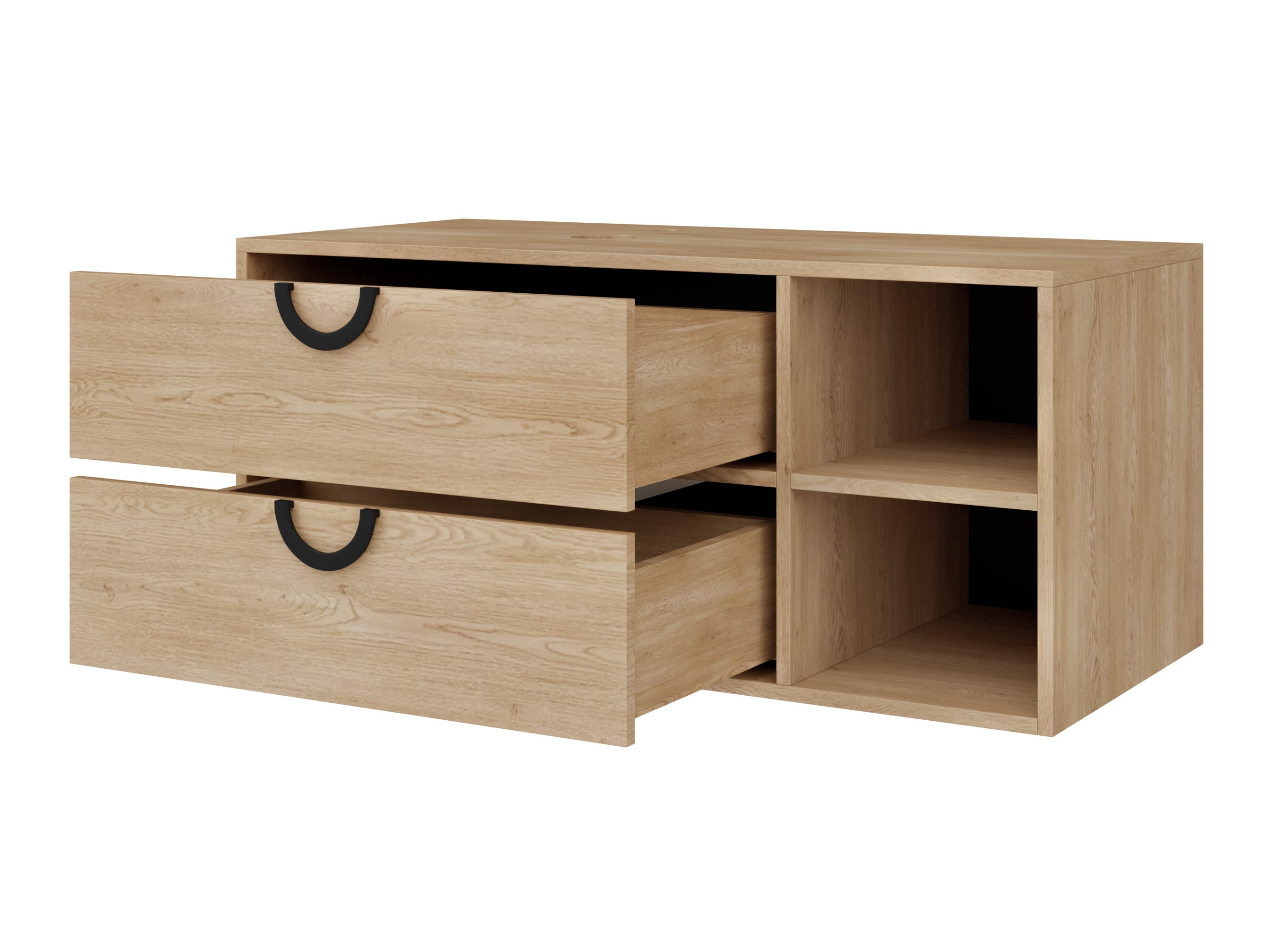 Hängeschrank für Waschbecken Sodalis (Walnussholzoptik)
