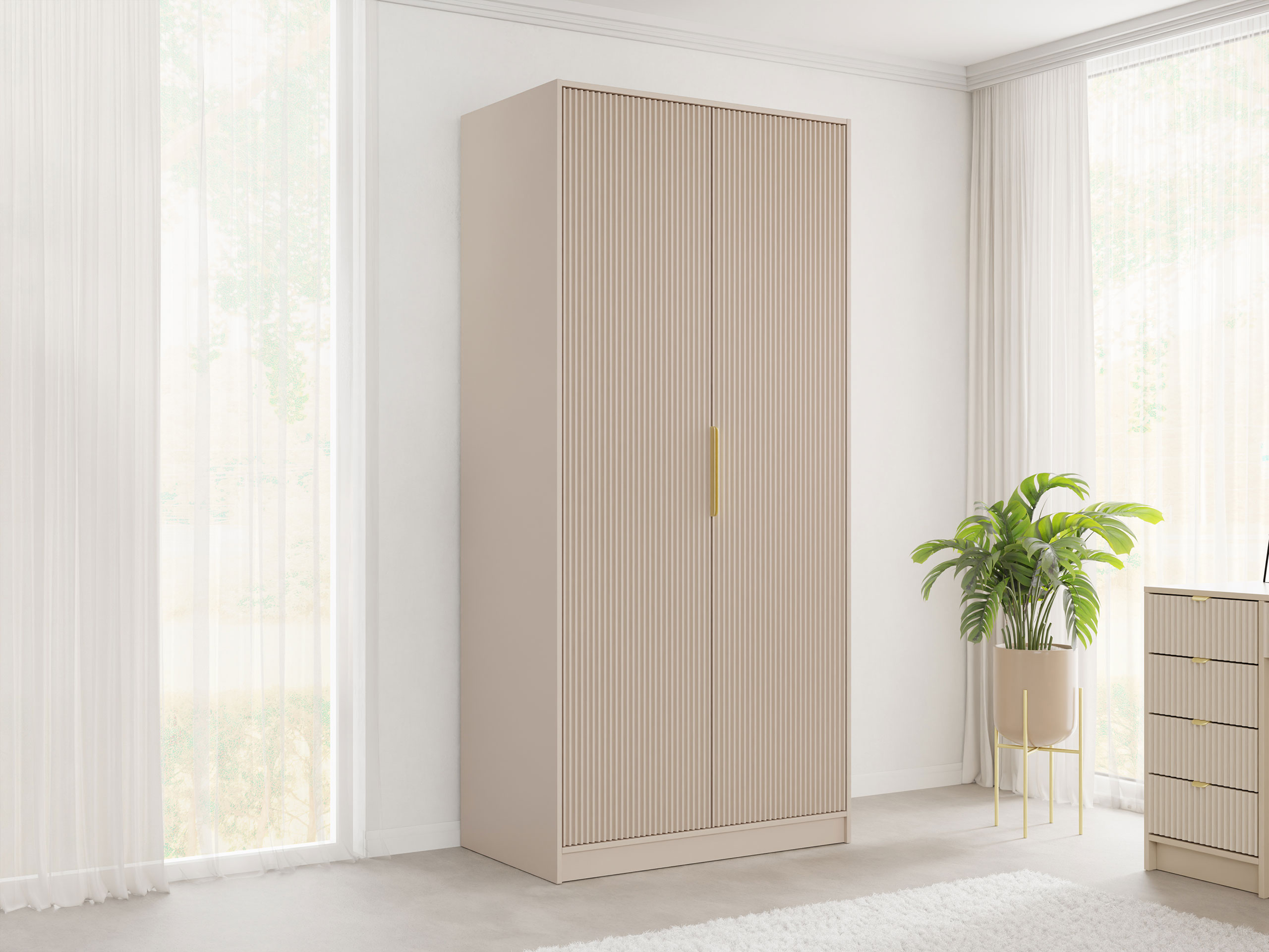 Kleiderschrank Comfivo Papilio II (Beige)