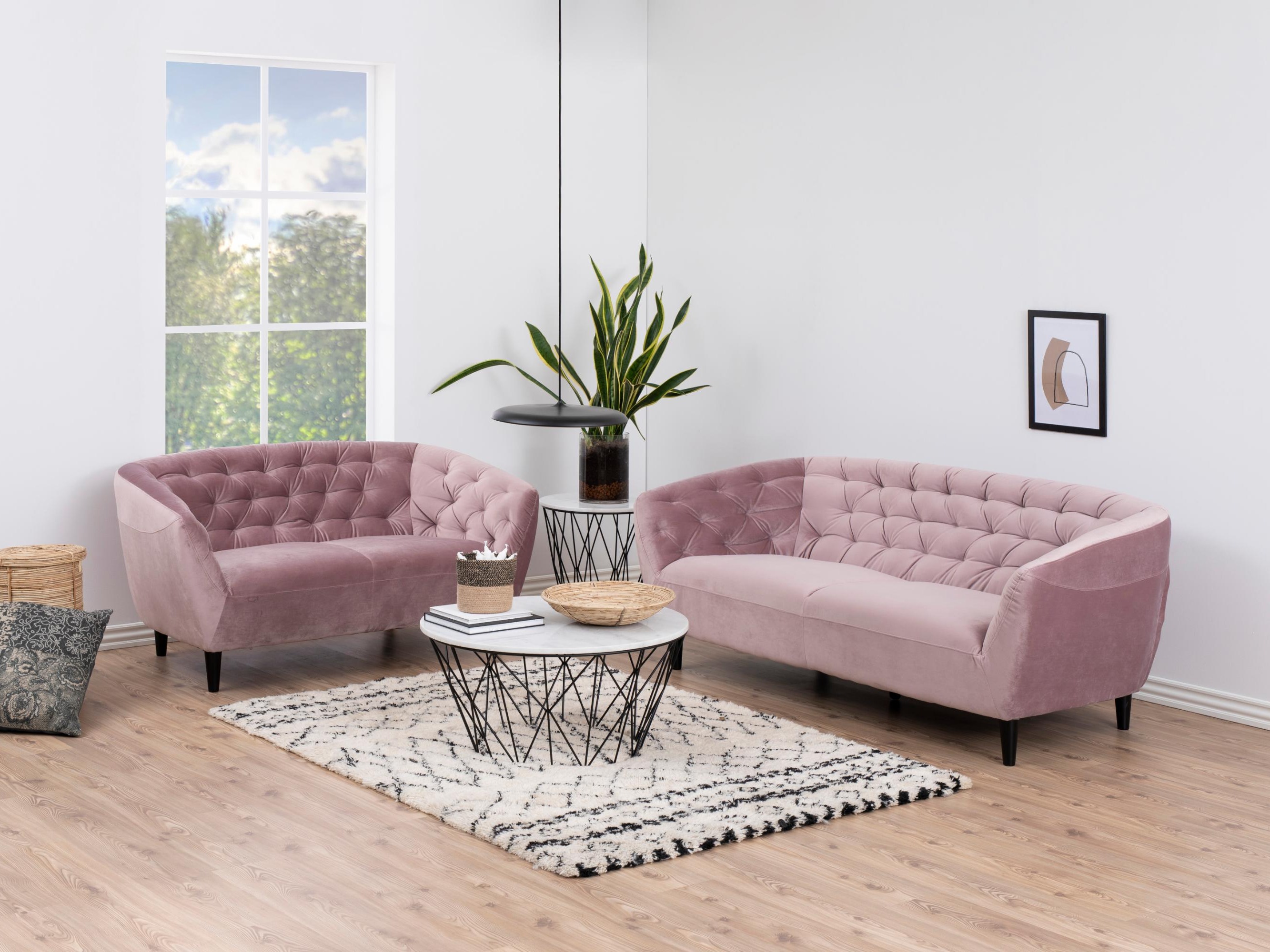 Chesterfield-Sofa Norsica 232 (Staubig rosa)