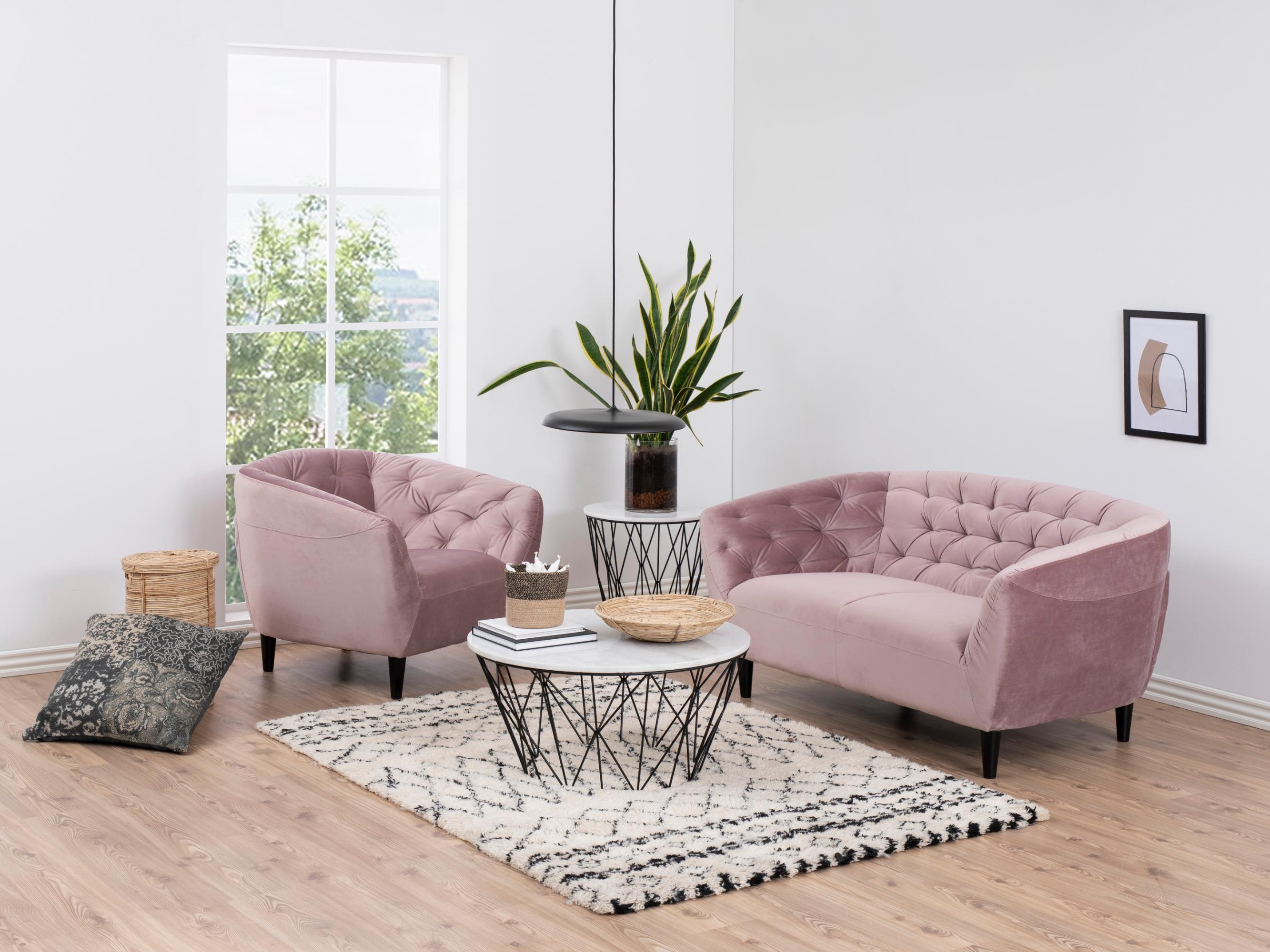 Chesterfield-Sofa Norsica 260 (Staubig rosa)