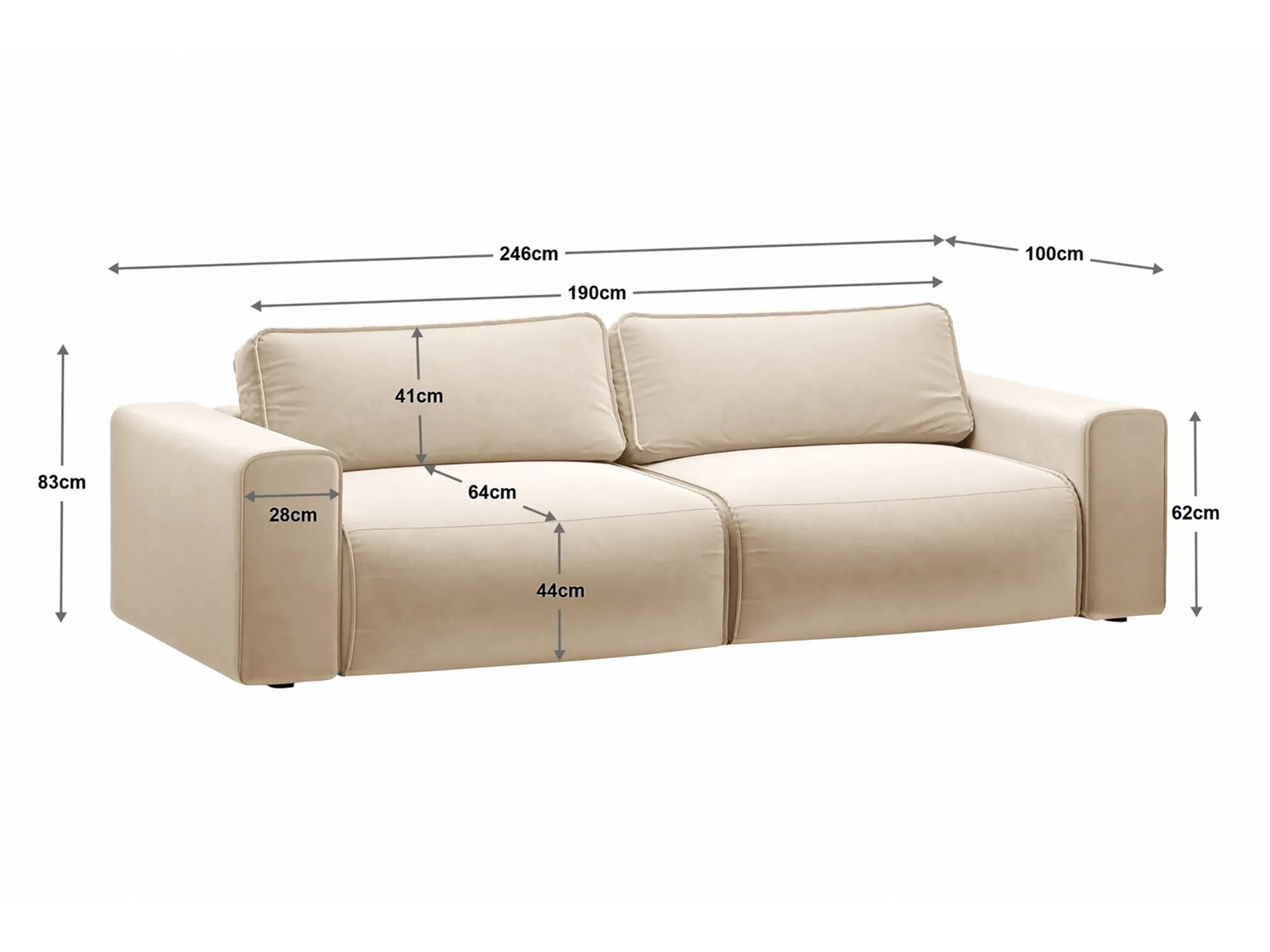 Schlafsofa Beckley 204 (Moly 54)