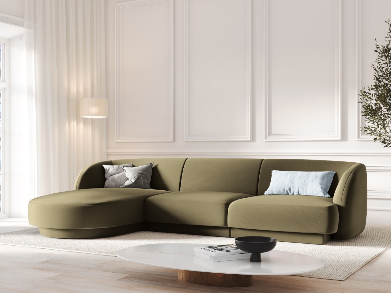 Modulares Ecksofa Tivlomi 102 (Bluvel 77)