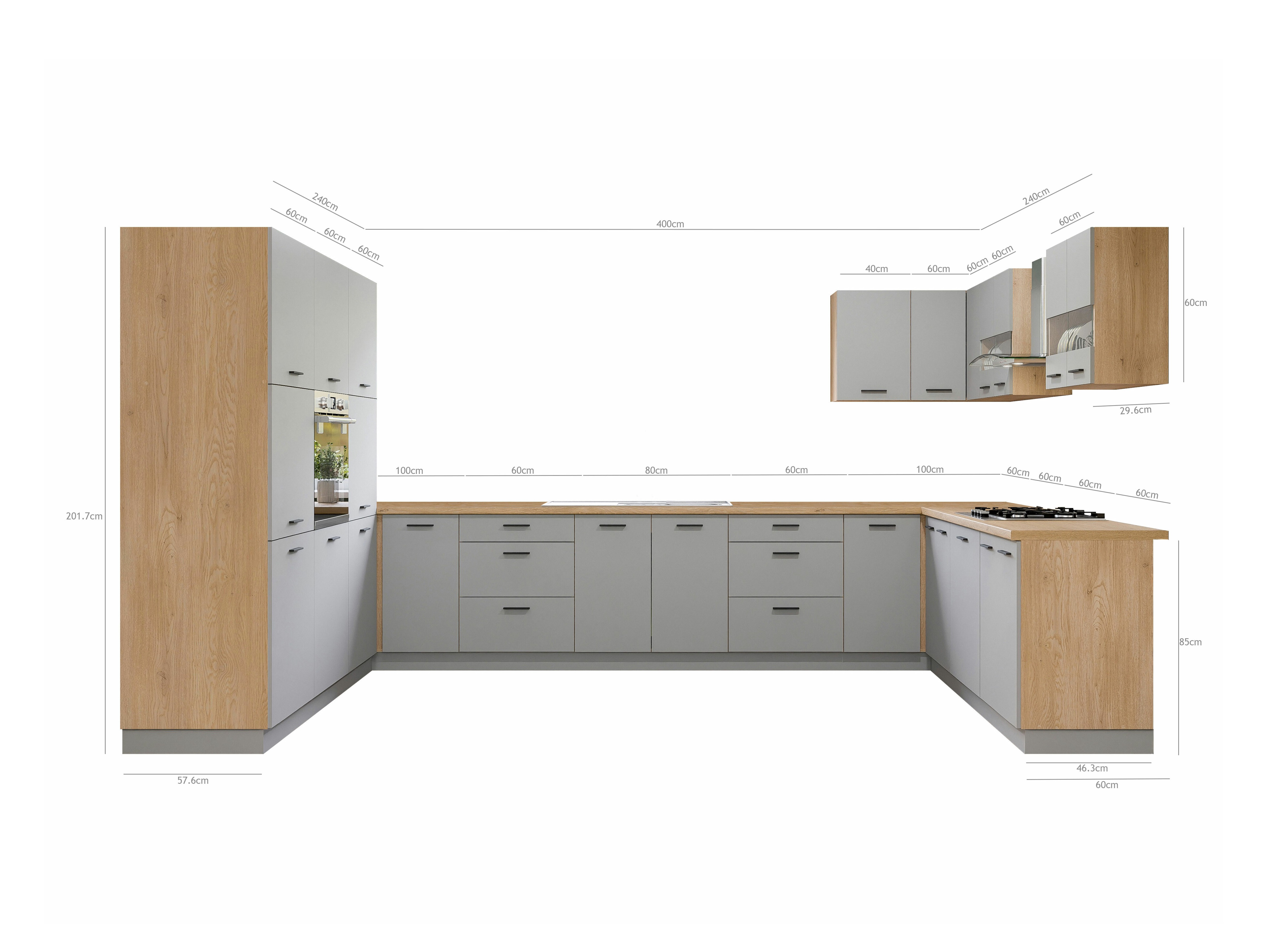 Modulares Küchenset Ati Grey 132