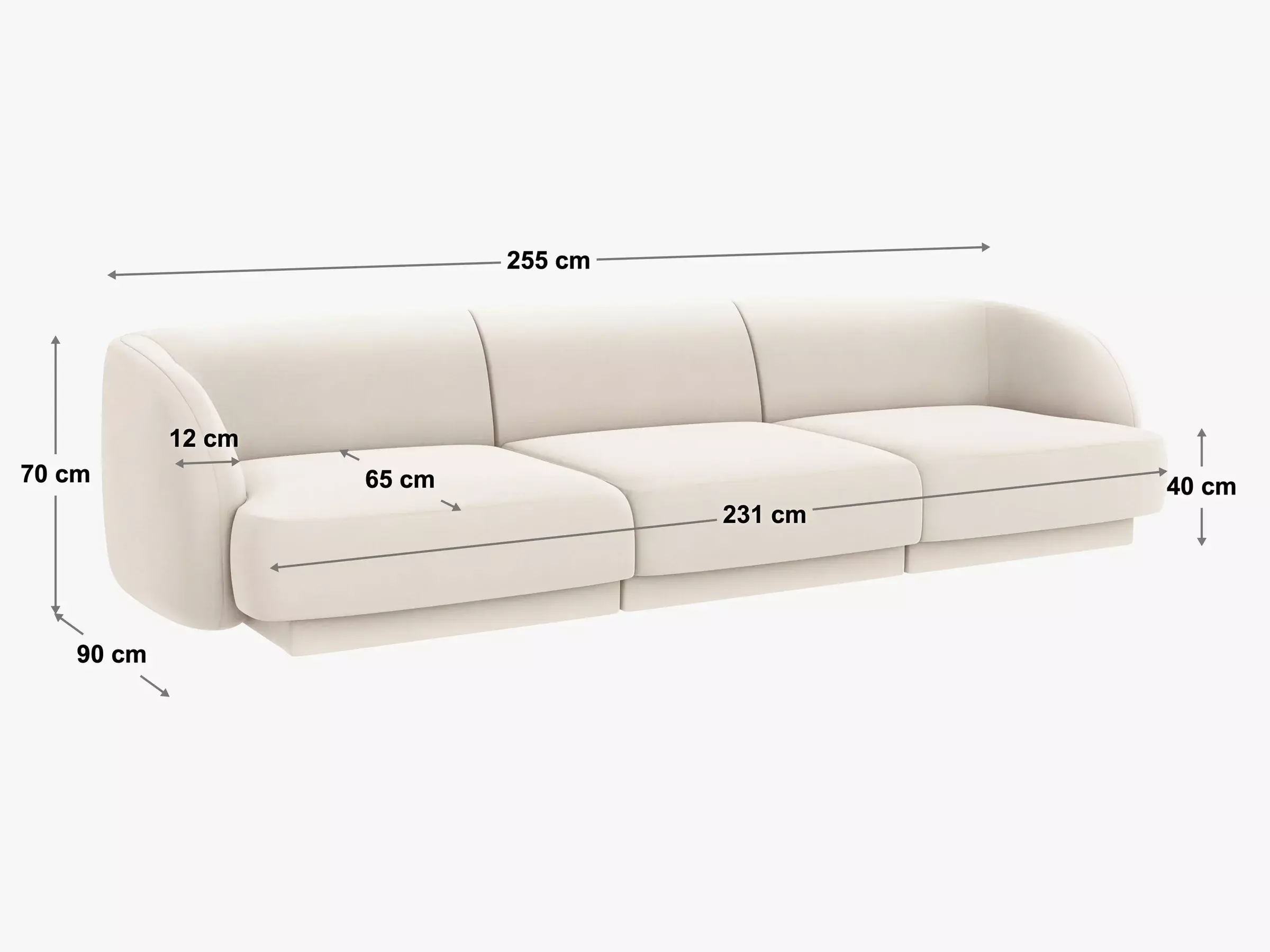 Modulares Sofa Tivlomi 104 (Bluvel 77)