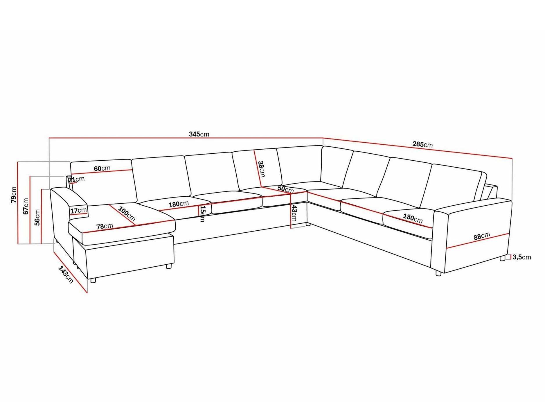 Ecksofa Scandinavian Choice Remavio 125 (Dortmund 1115)