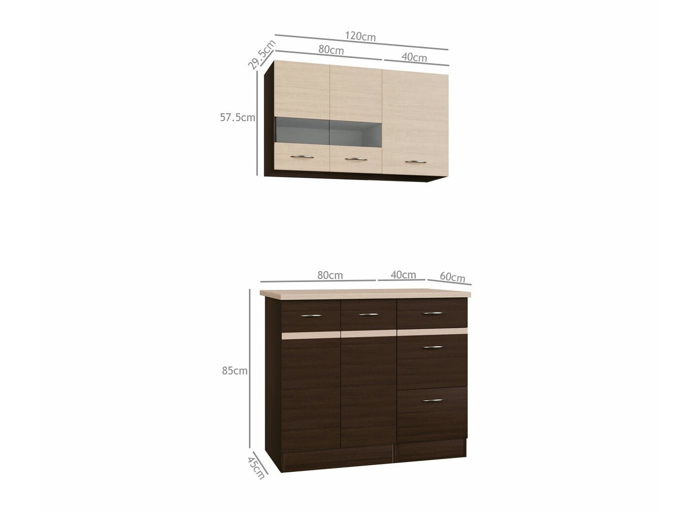 Modulares Küchenset Eli Dark 118