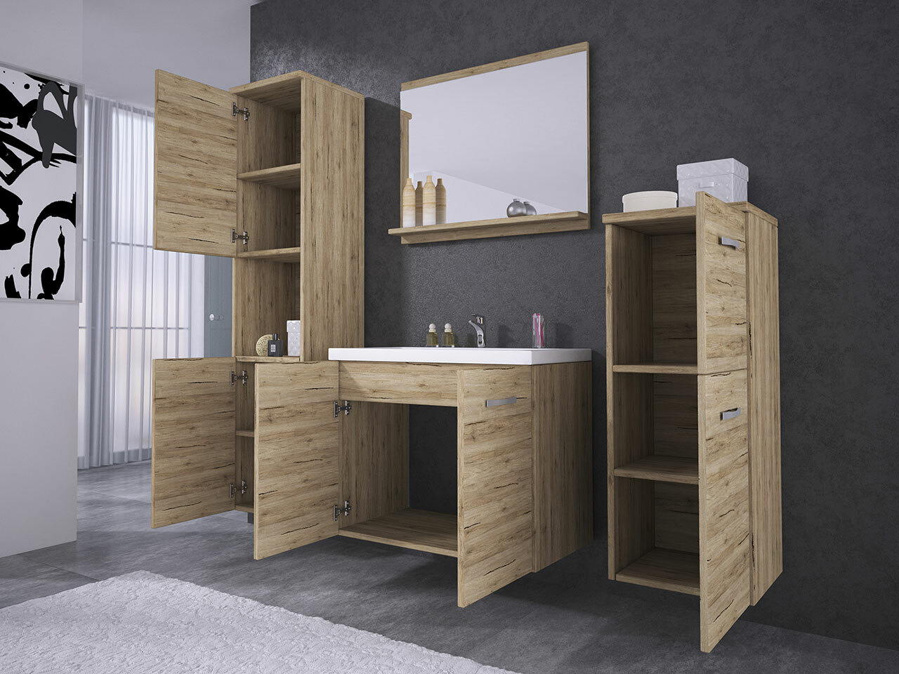 Badezimmer-Set Sarasota 108 (Wotan Eiche)