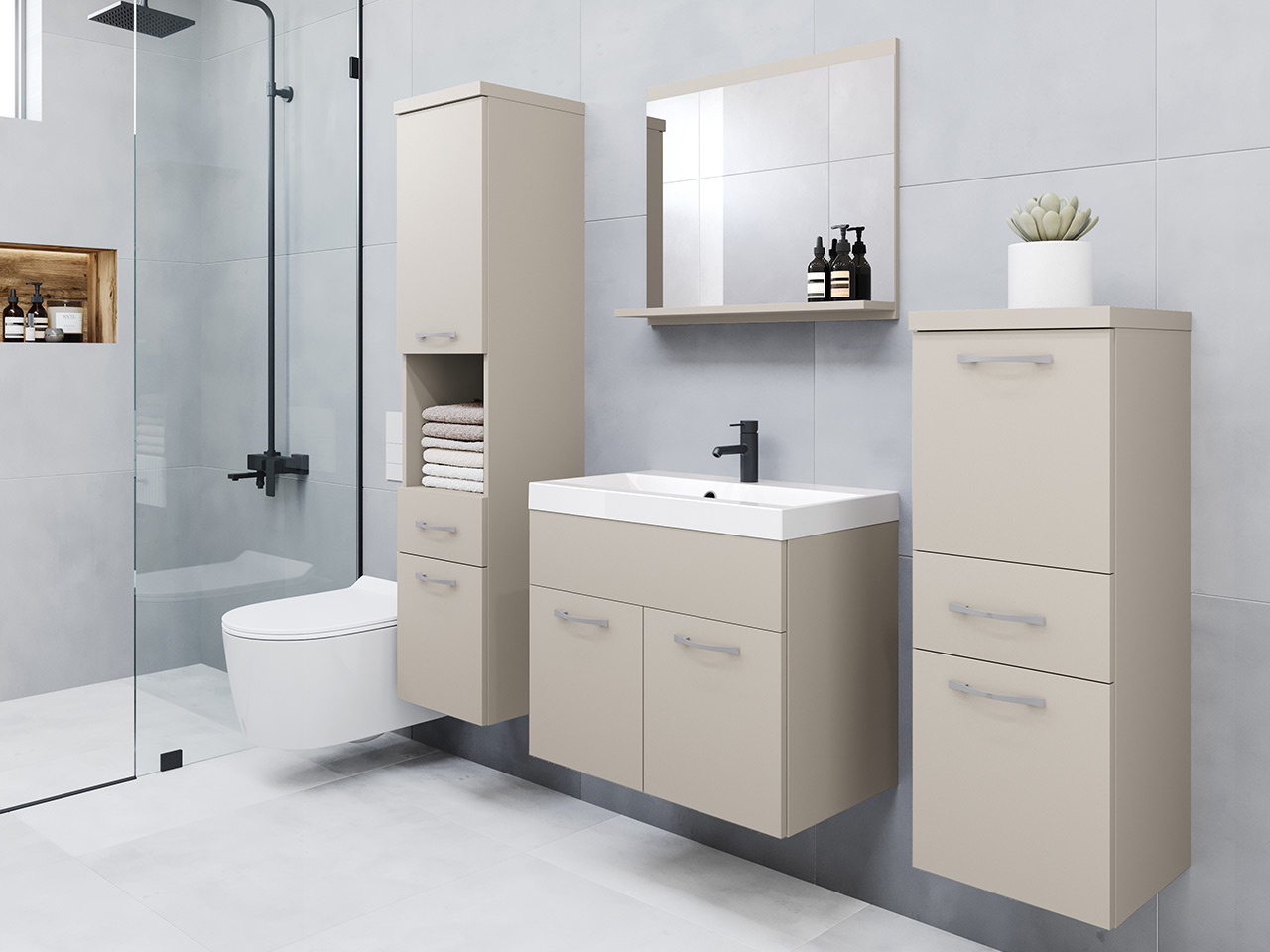 Badezimmer-Set Sarasota 109 (Kaschmir)