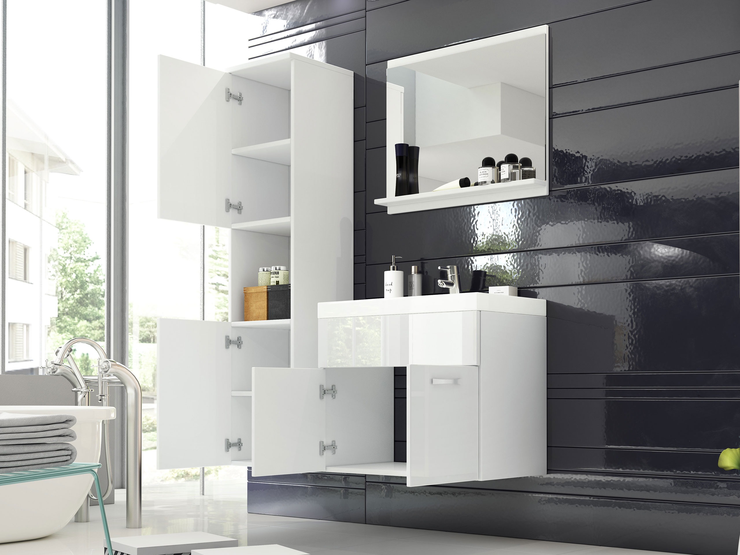 Badezimmer-Set Sarasota 122 (Graphit)