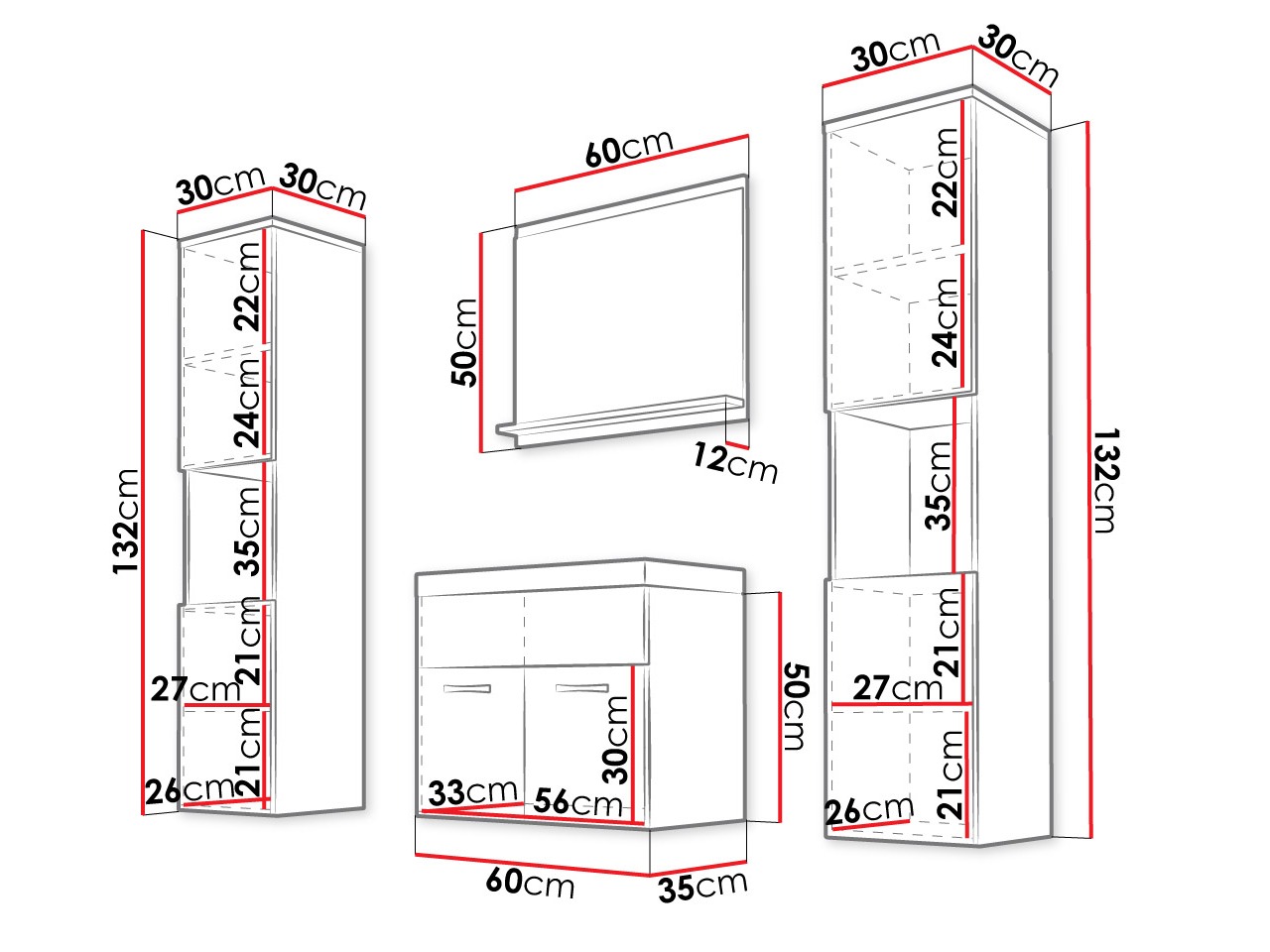 Badezimmer-Set Sarasota 123 (Kaschmir)
