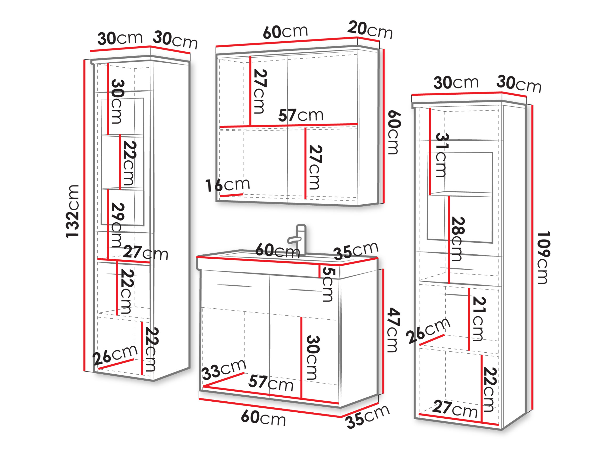 Badezimmer-Set Sarasota 140 (Kaschmir)