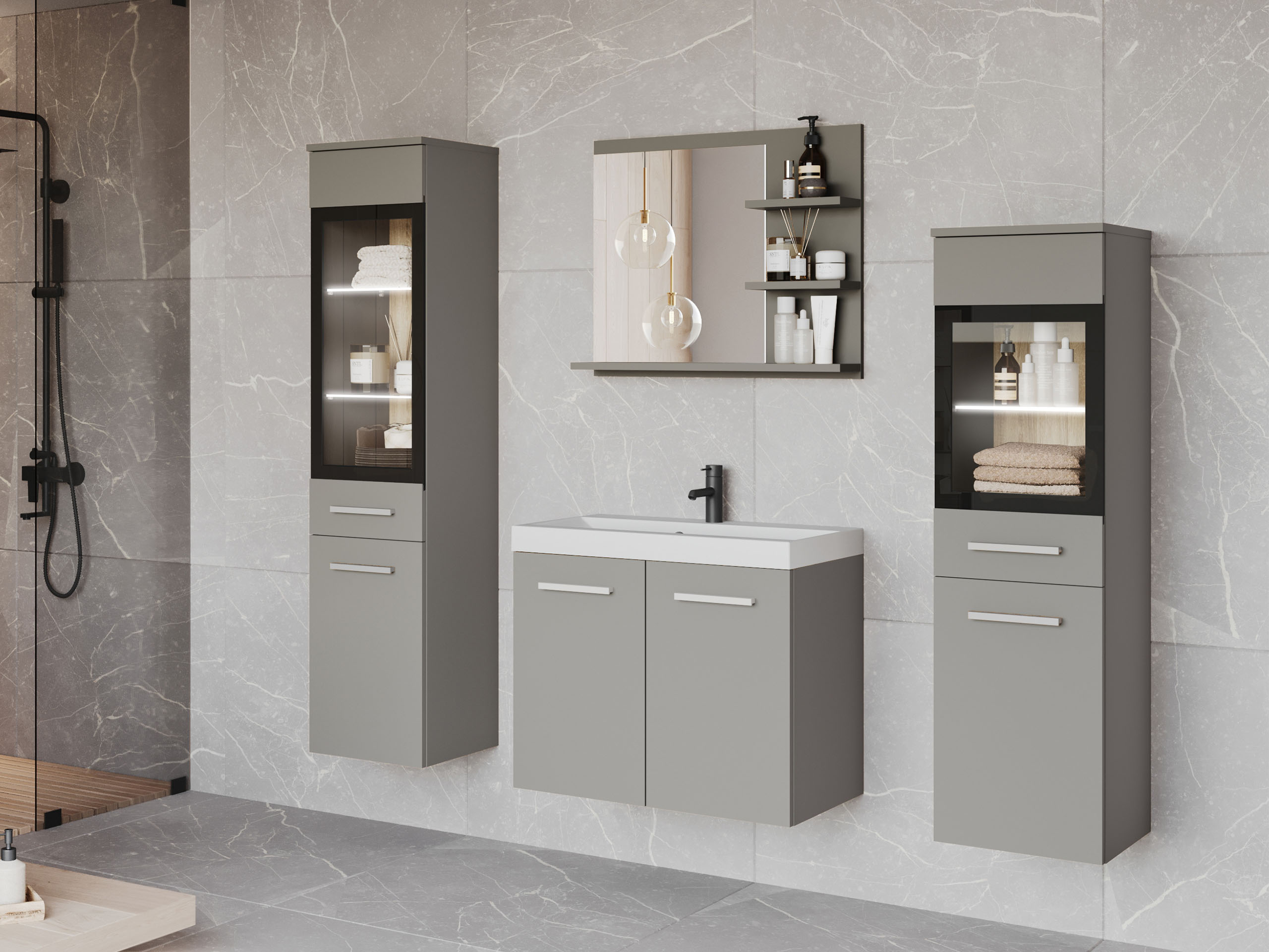 Badezimmer-Set Sarasota 141 (Grau)