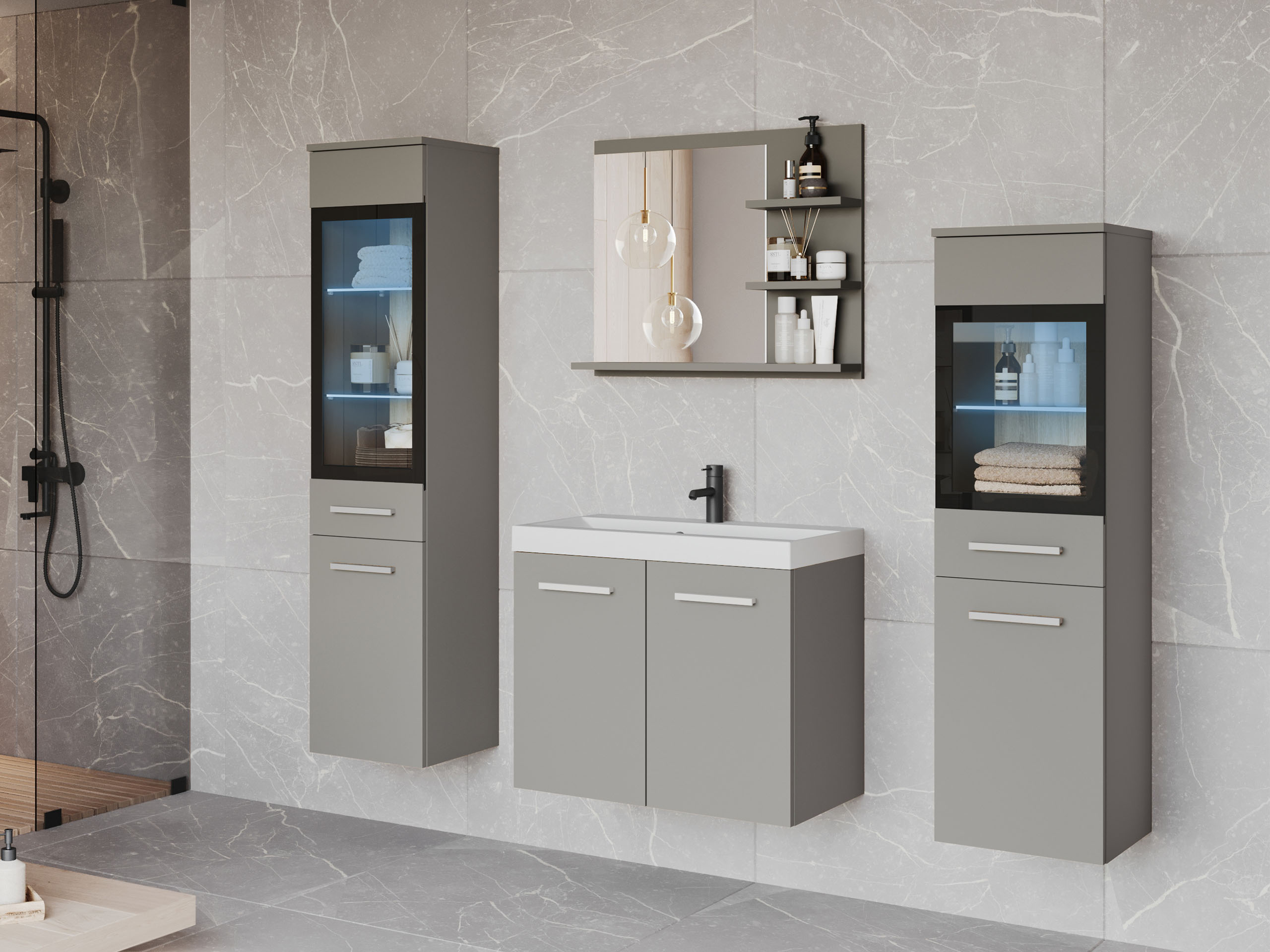 Badezimmer-Set Sarasota 141 (Grau)