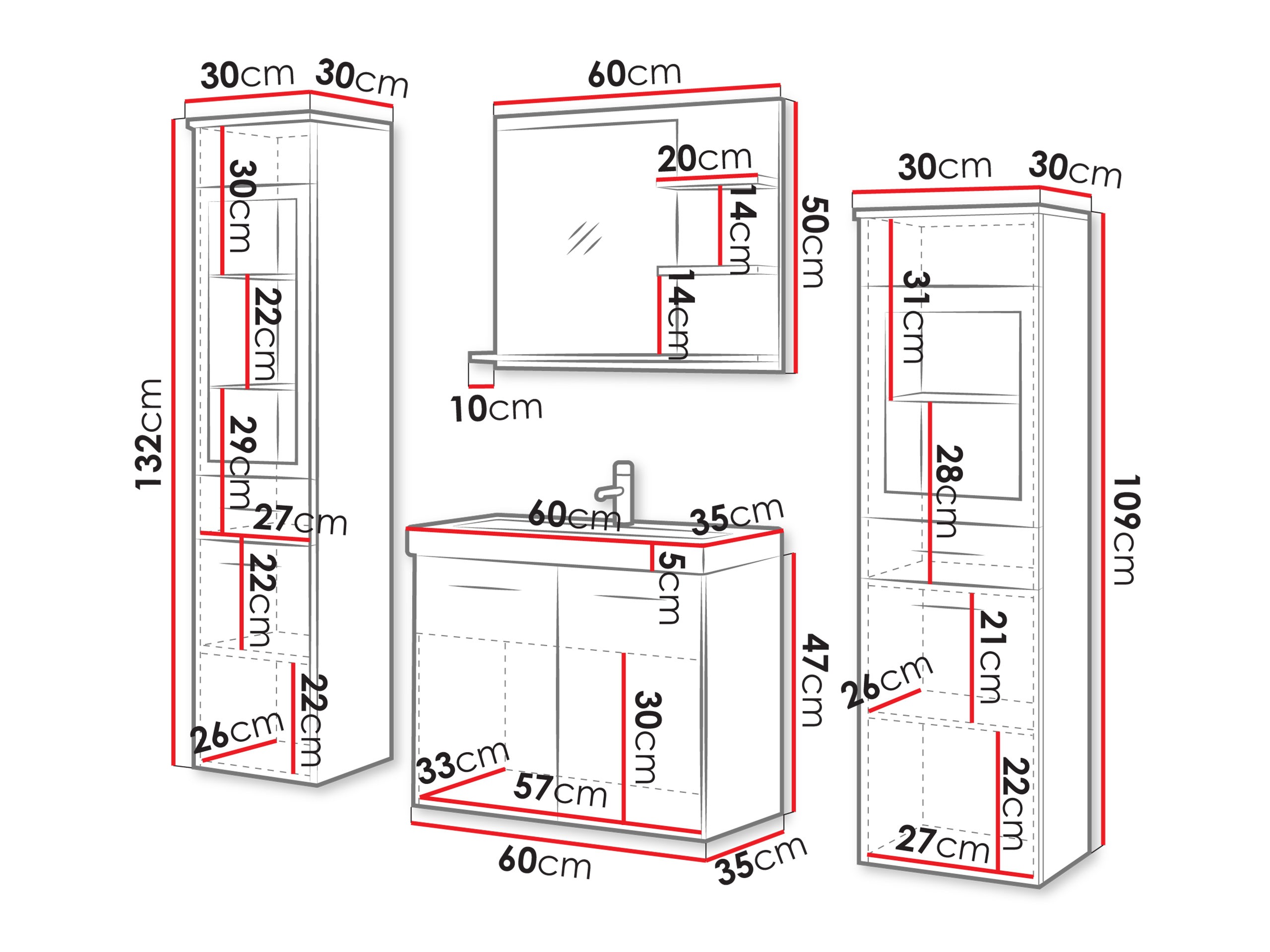 Badezimmer-Set Sarasota 141 (Kaschmir)