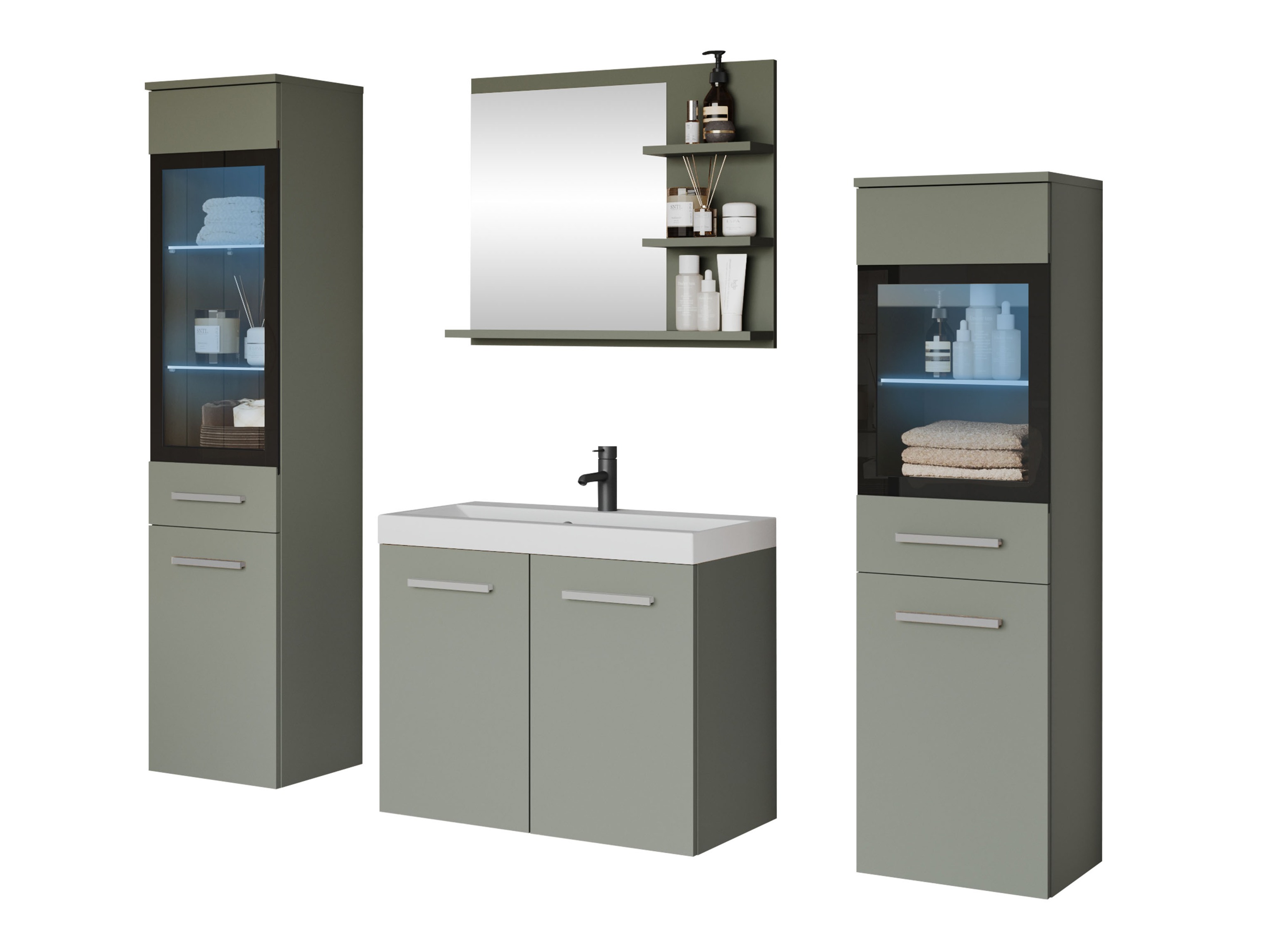 Badezimmer-Set Sarasota 141 (Staubiges Grün)