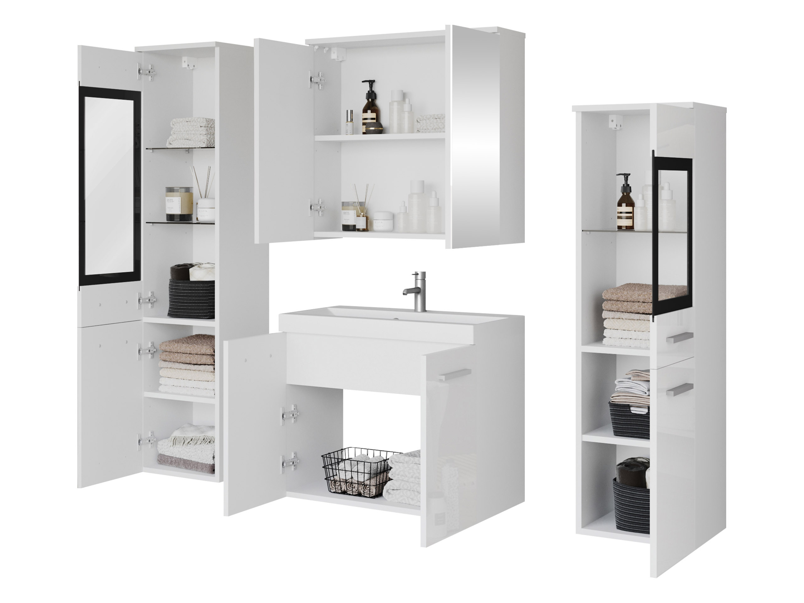 Badezimmer-Set Scientia III (Staubiges Grün)