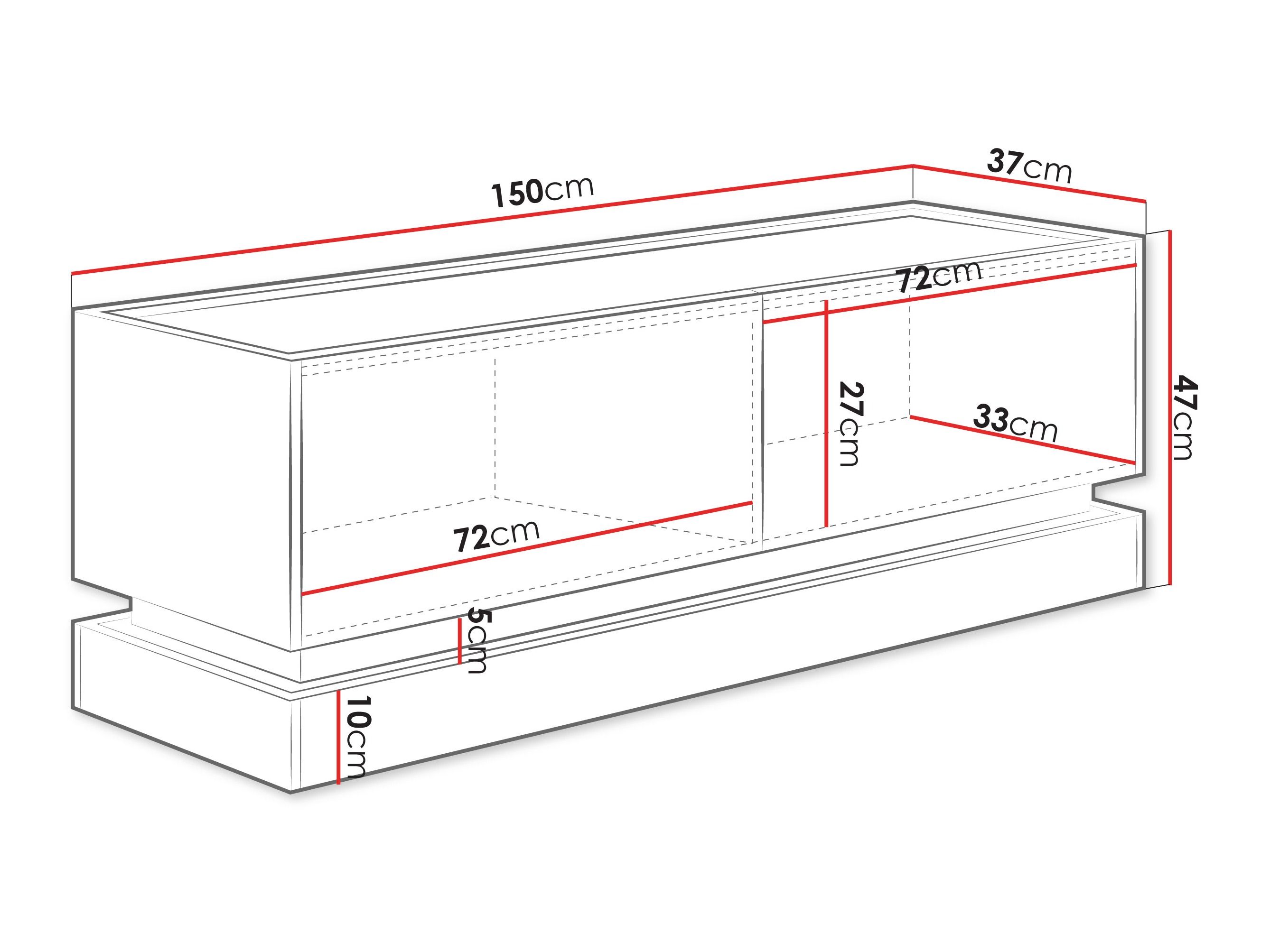 TV-Möbel Comfivo Tilia I (Hellbraun + Eichenholzoptik)