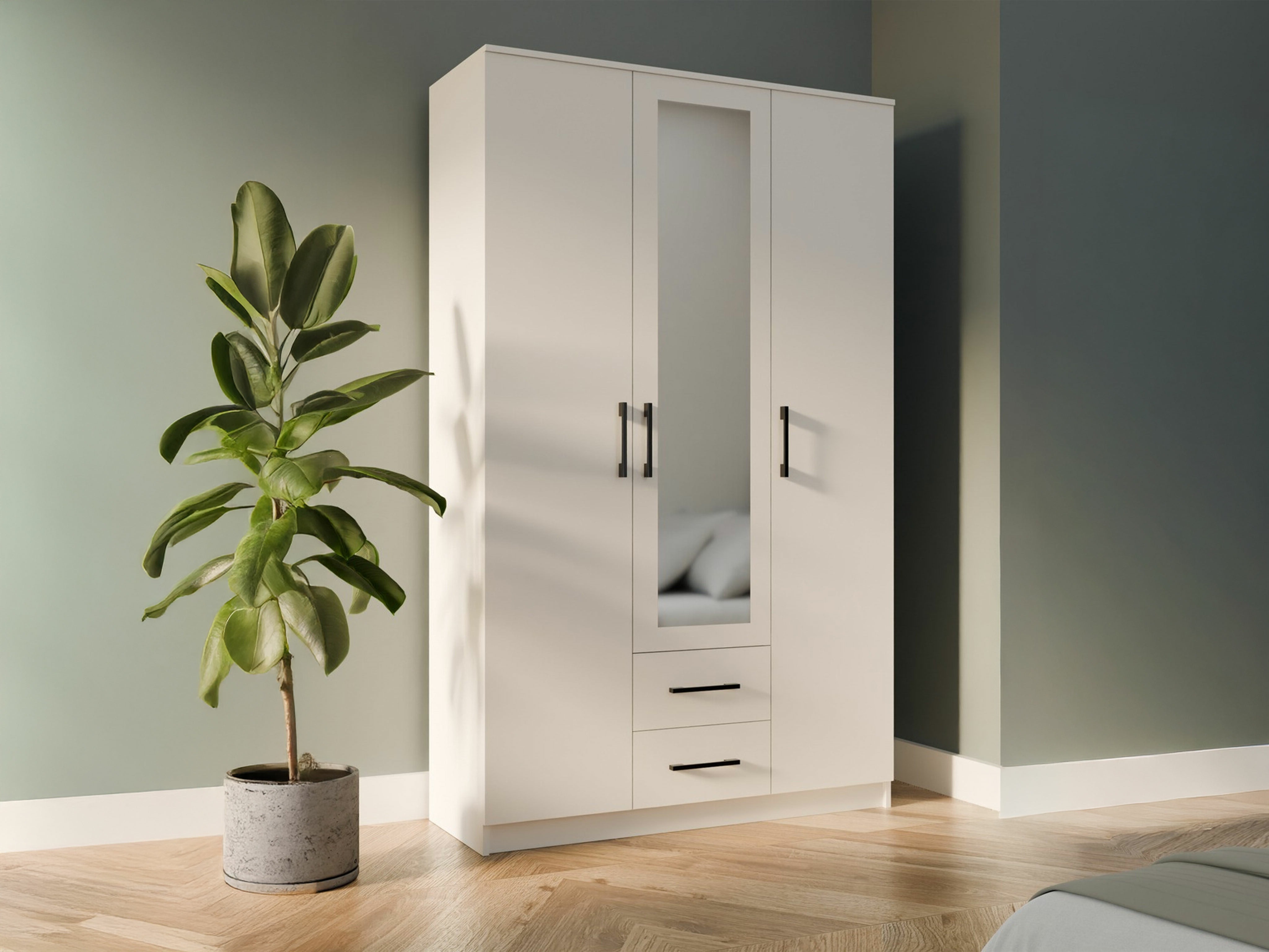 Kleiderschrank Mandeville 116 (Weiß)