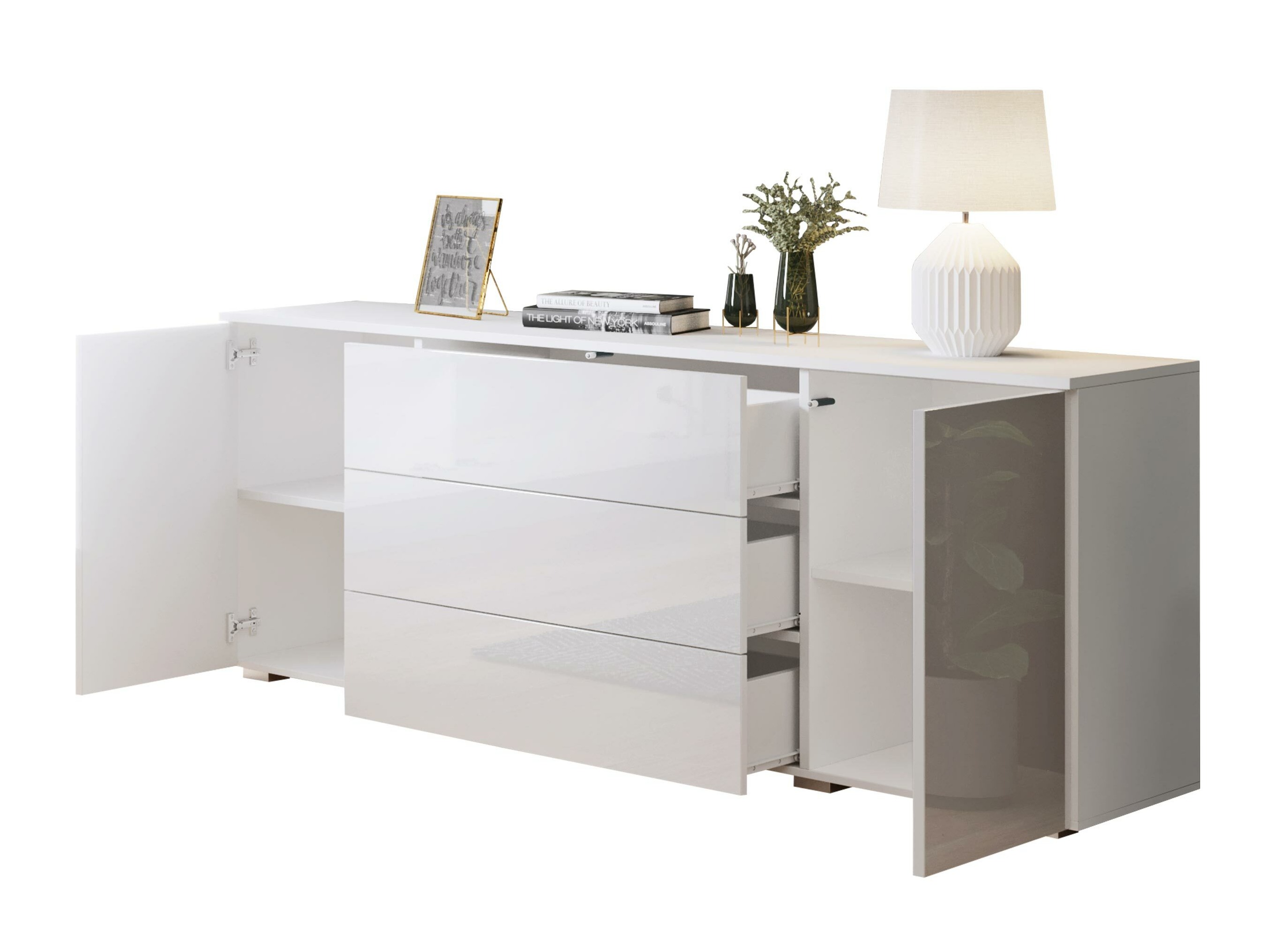 Kommoden Sarasota 129 (Matera grau + Kastanienholzoptik)