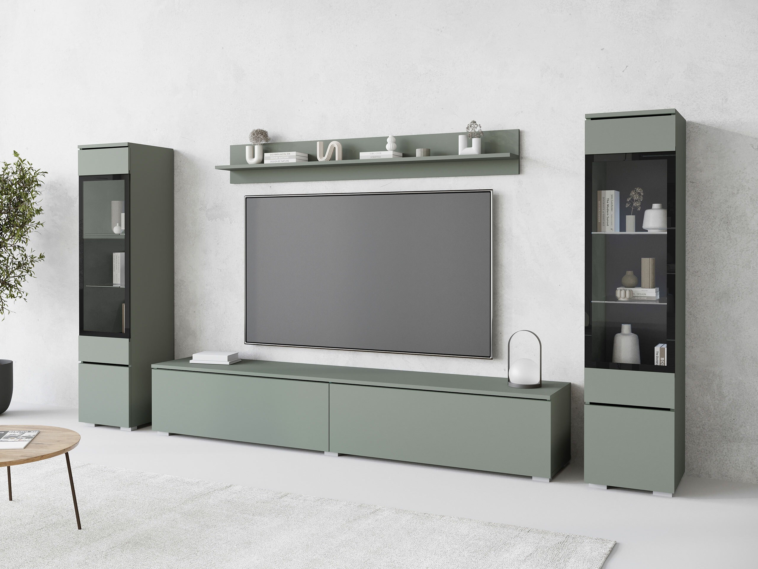 Wohnzimmer-Sets Sarasota 126 (Staubiges Grün)