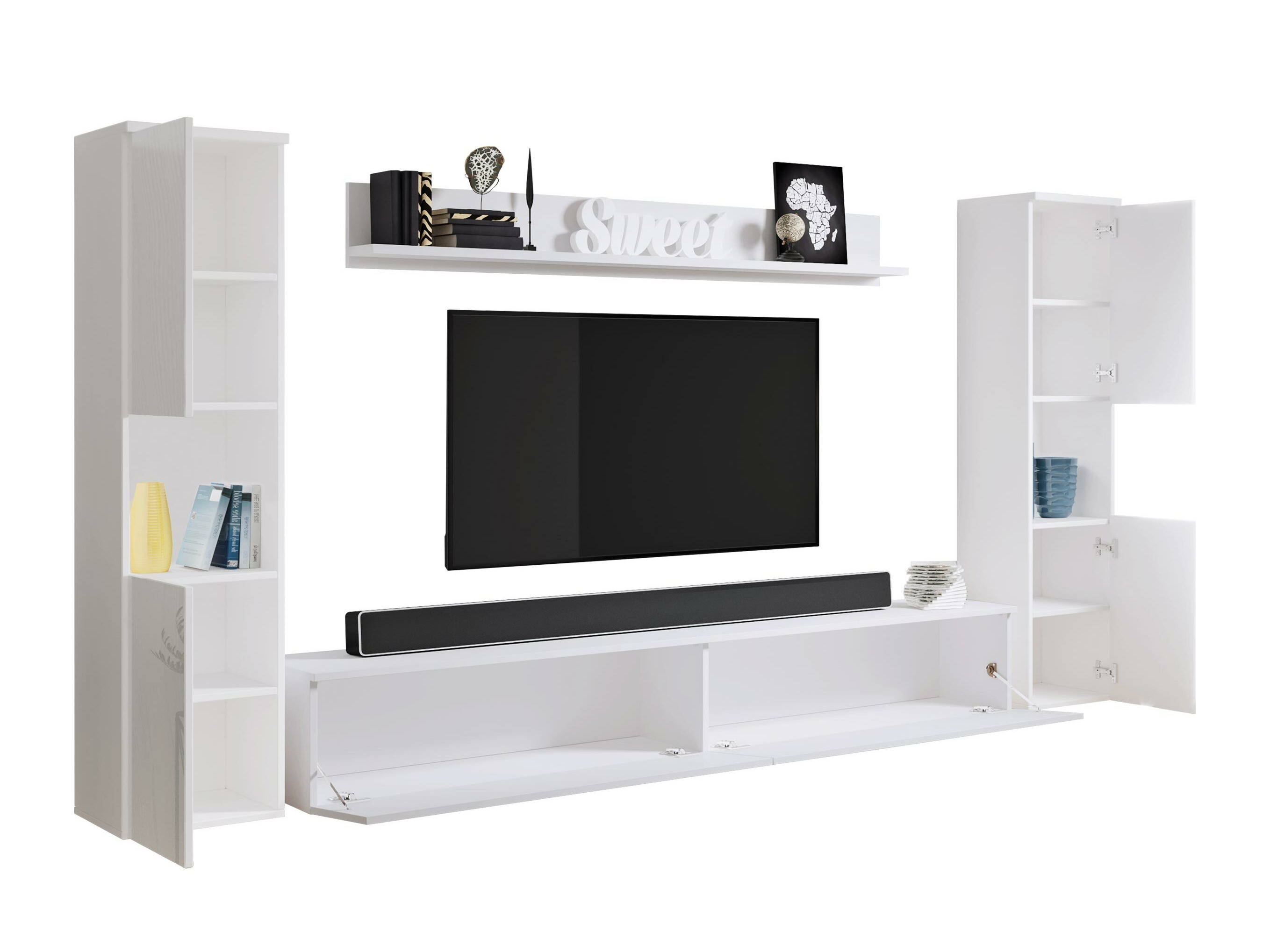 Wohnzimmer-Sets Sarasota 131 (Matera grau + Kastanienholzoptik)