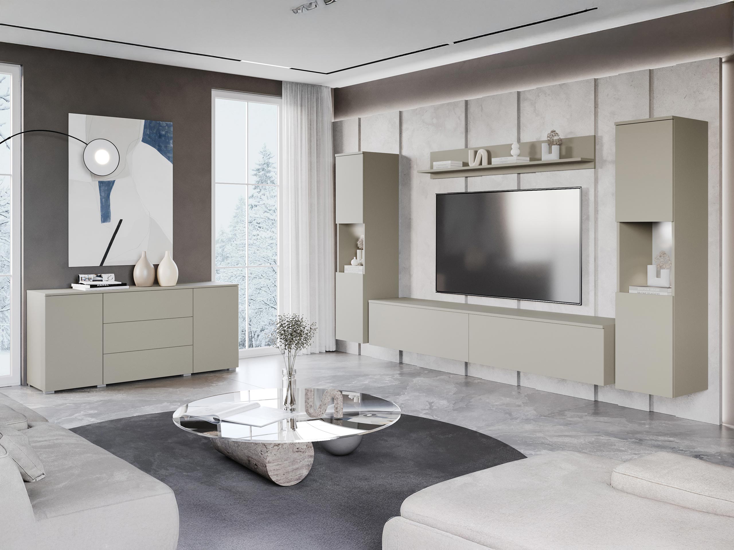 Wohnzimmer-Sets Sarasota 133 (Kaschmir)