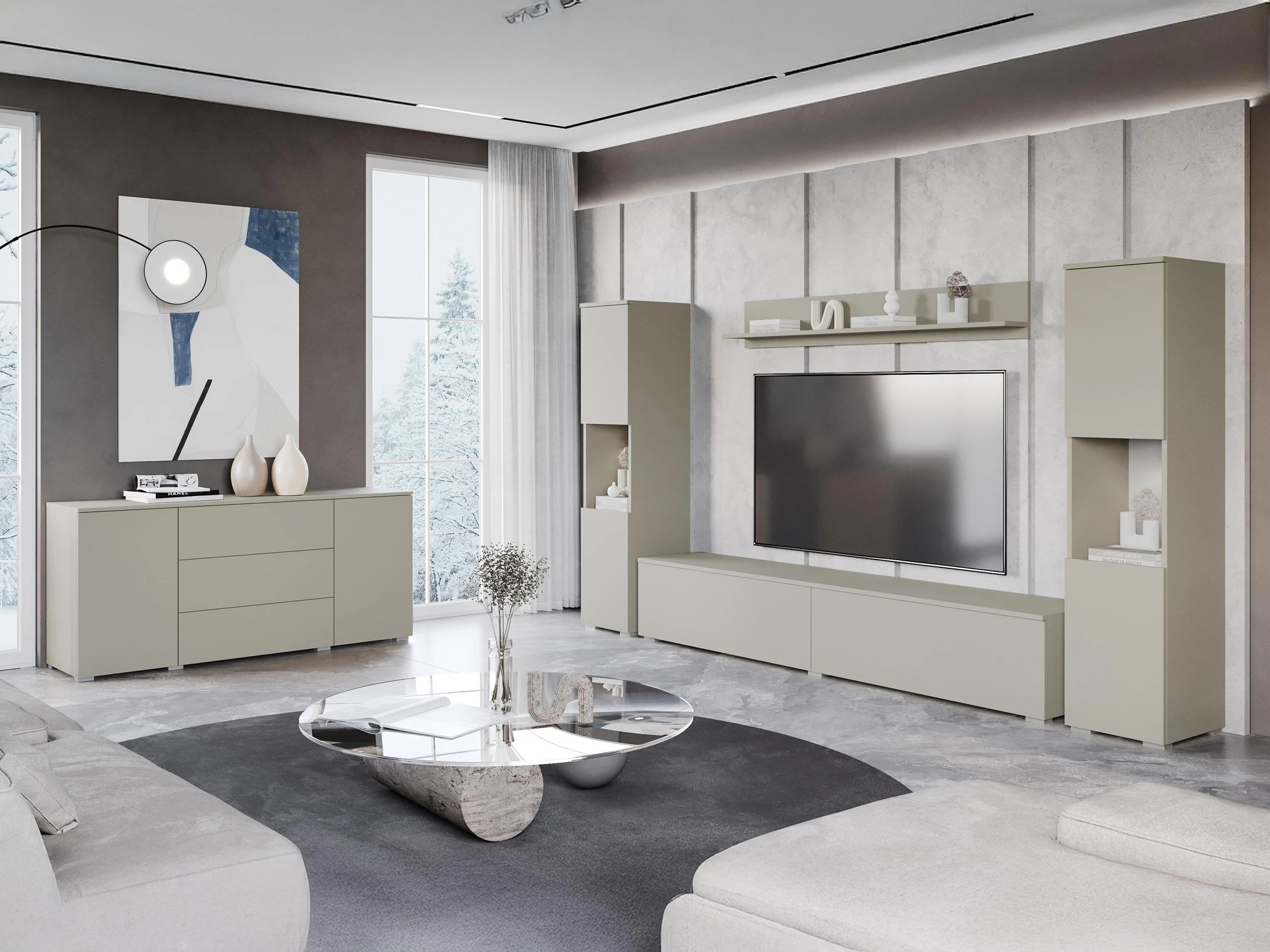 Wohnzimmer-Sets Sarasota 133 (Kaschmir)