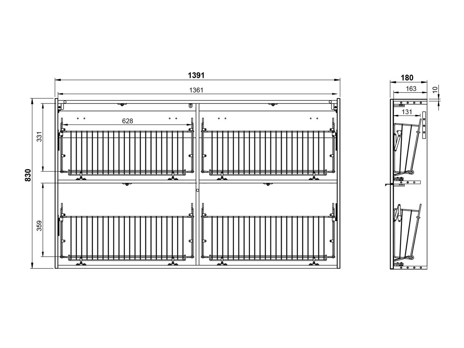 Flurgarnitur Cirsale 109 (Staubig rosa + Navarra eichenholzoptik)