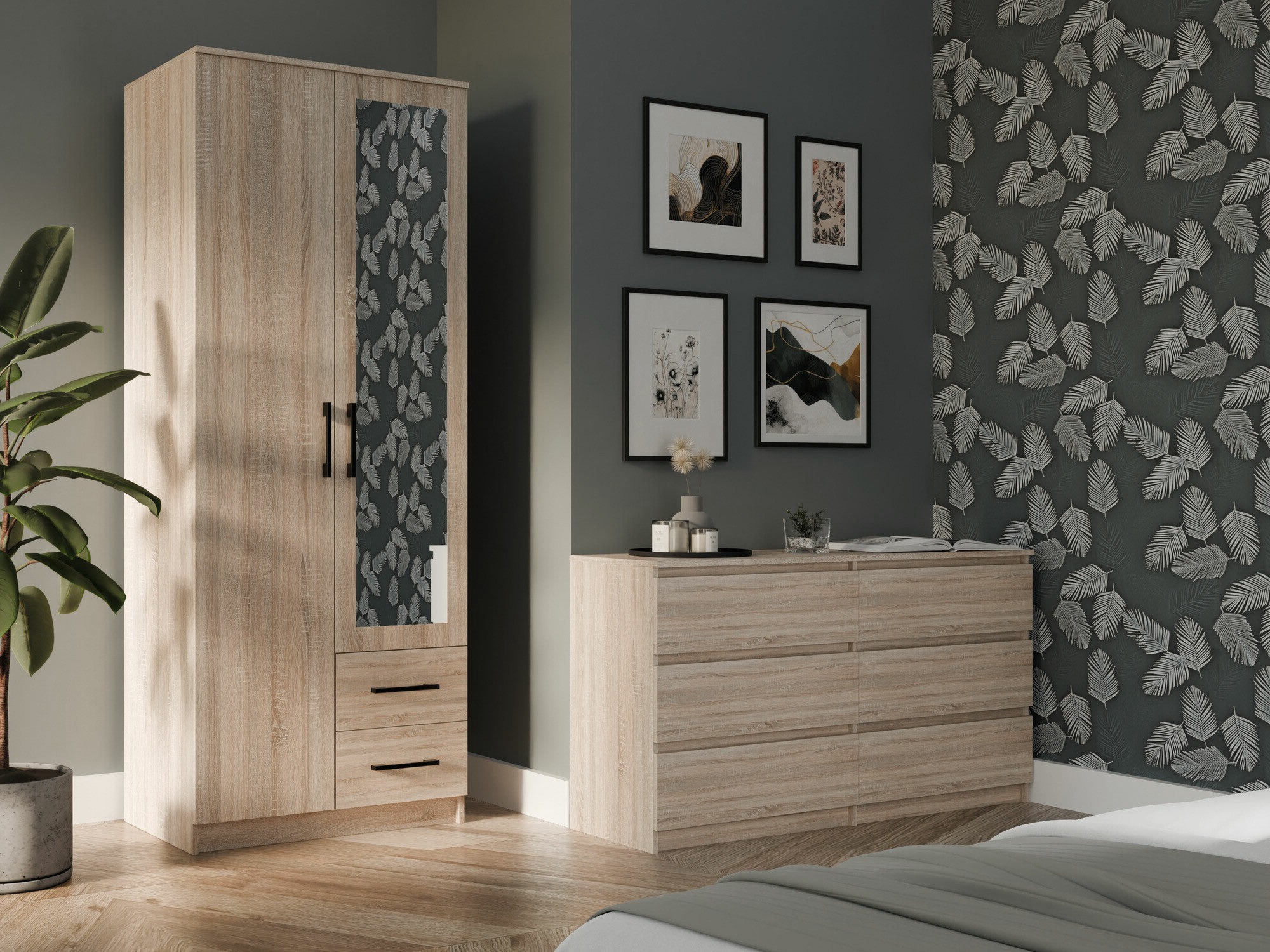 Kleiderschrank Mandeville 247 (Sonoma Eichenholzoptik)