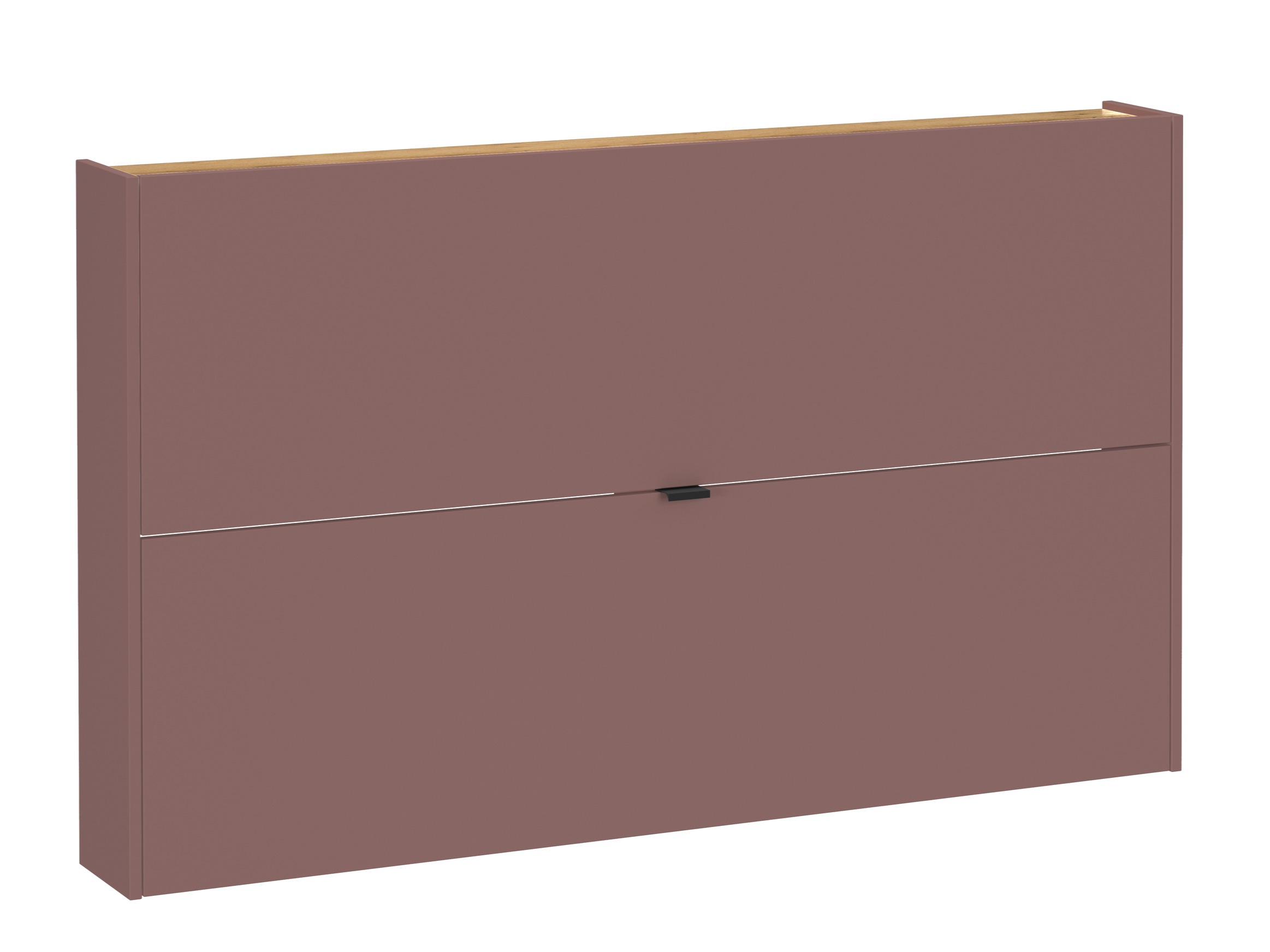 Schuhschrank Cirsale 108 (Staubig rosa + Navarra eichenholzoptik)