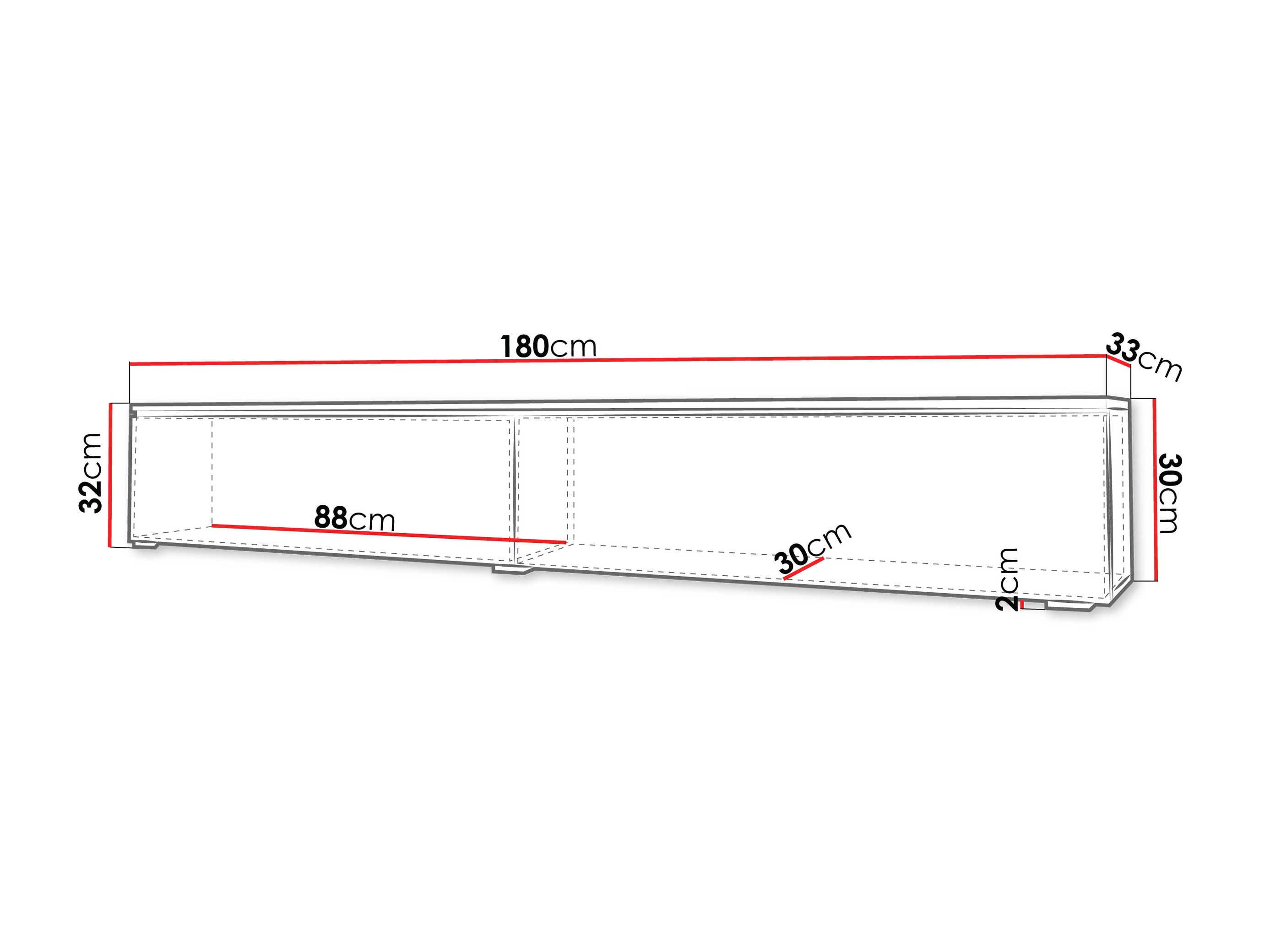TV-Möbel Sarasota 121 (Matera grau + Kastanienholzoptik)