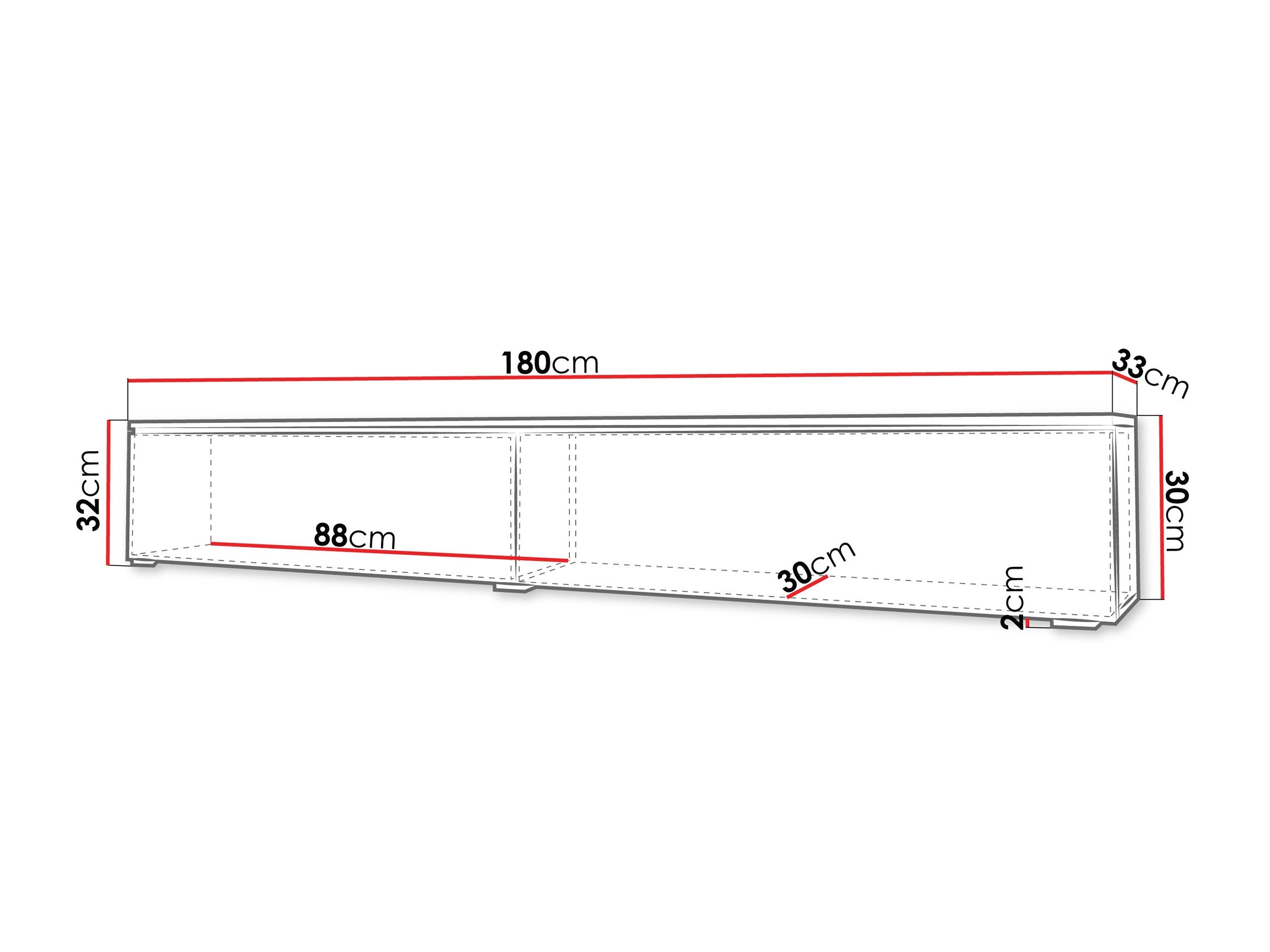 TV-Möbel Sarasota 121 (Matera grau + Kastanienholzoptik)