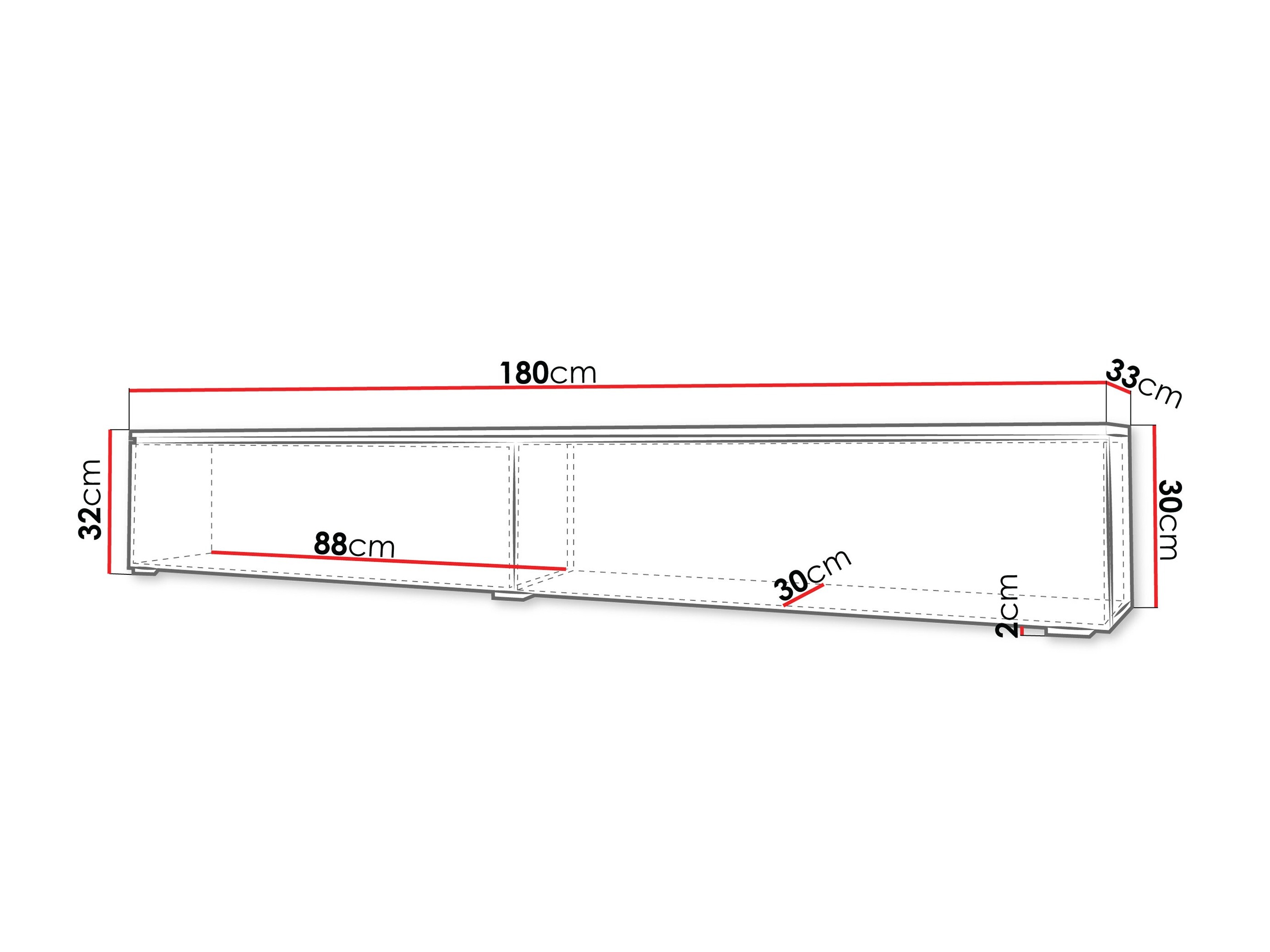TV-Möbel Sarasota 121 (Staubiges Grün)