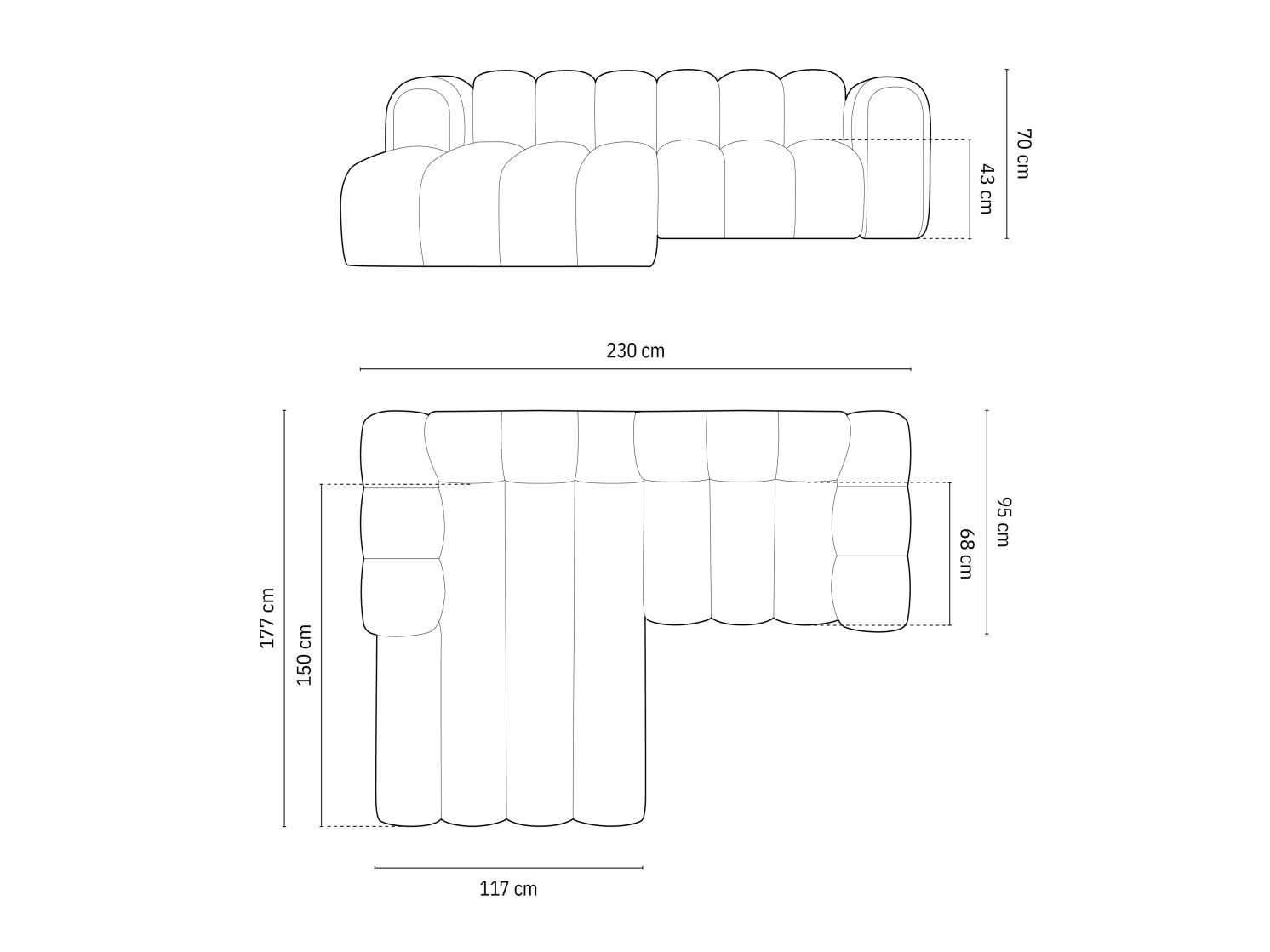 Modulares Ecksofa Cirleve 104 (Baloo 2074)
