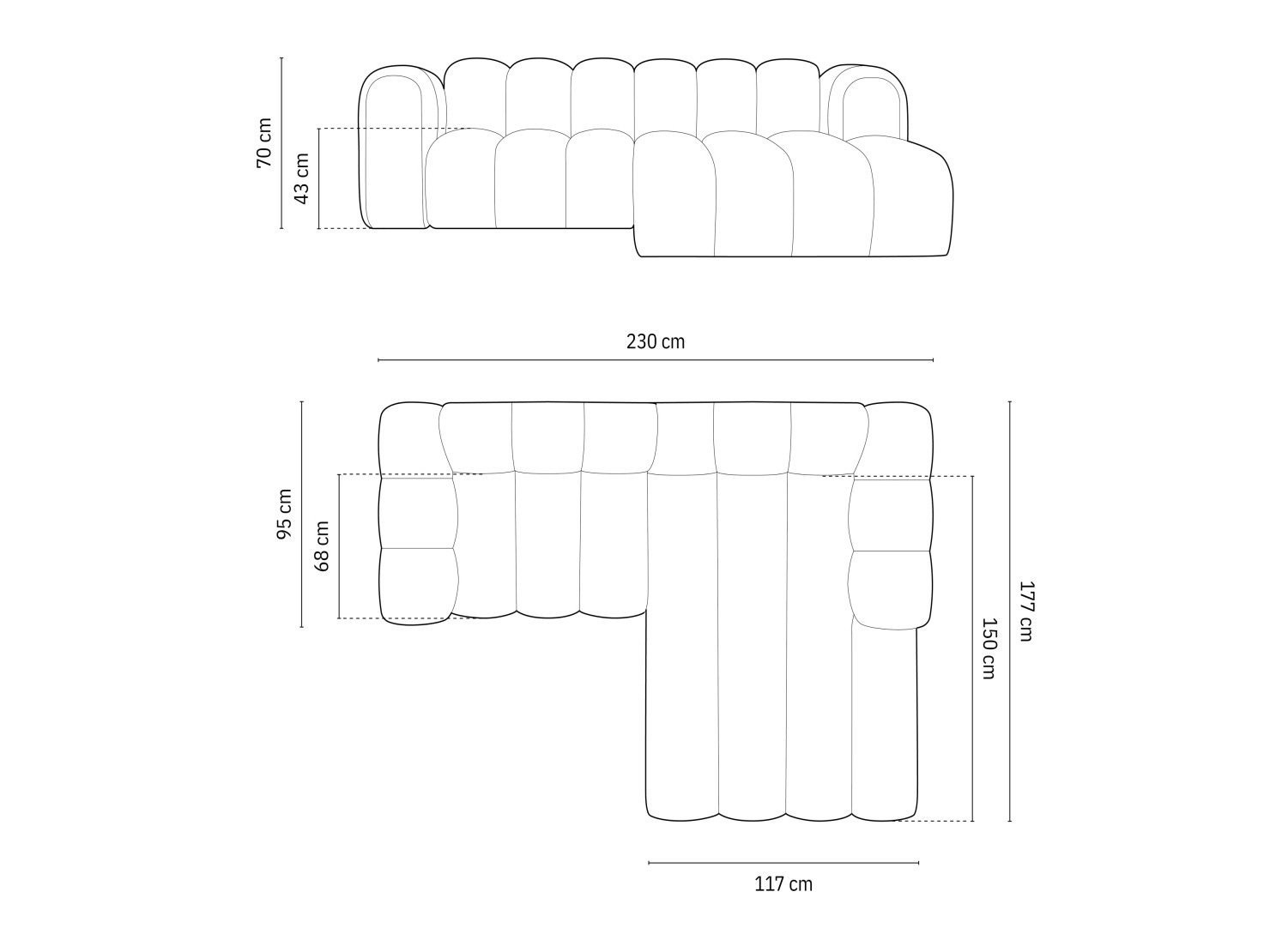 Modulares Ecksofa Cirleve 104 (Baloo 2074)