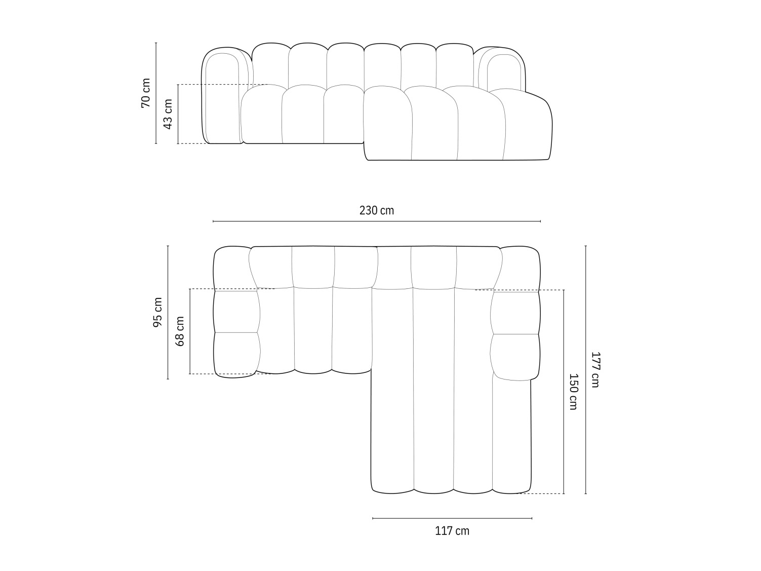Modulares Ecksofa Cirleve 104 (Baloo 2085)