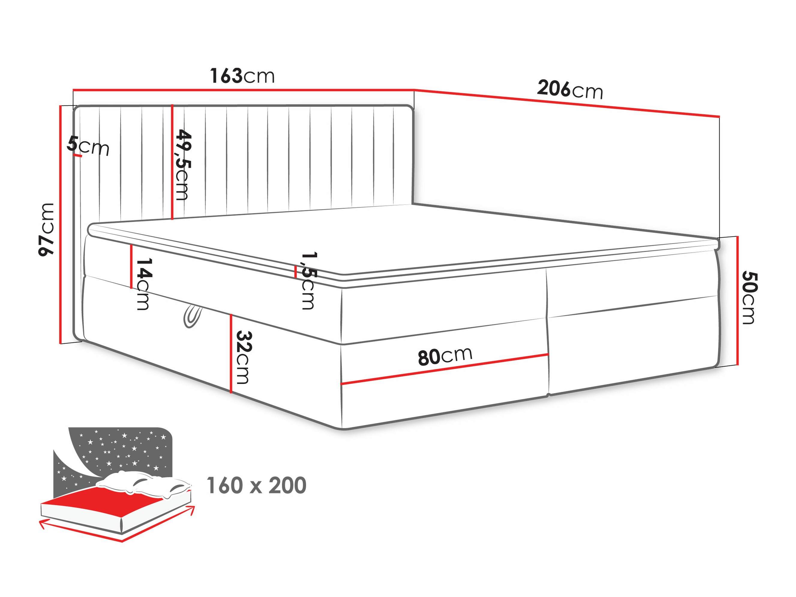 Boxspringbett Comfivo 481 (Manila 35)