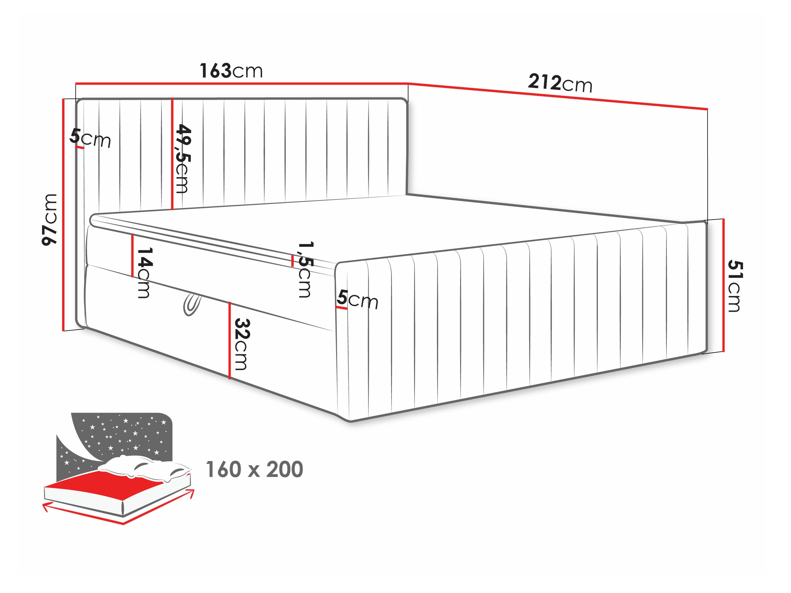 Boxspringbett Comfivo 482 (Manila 26)