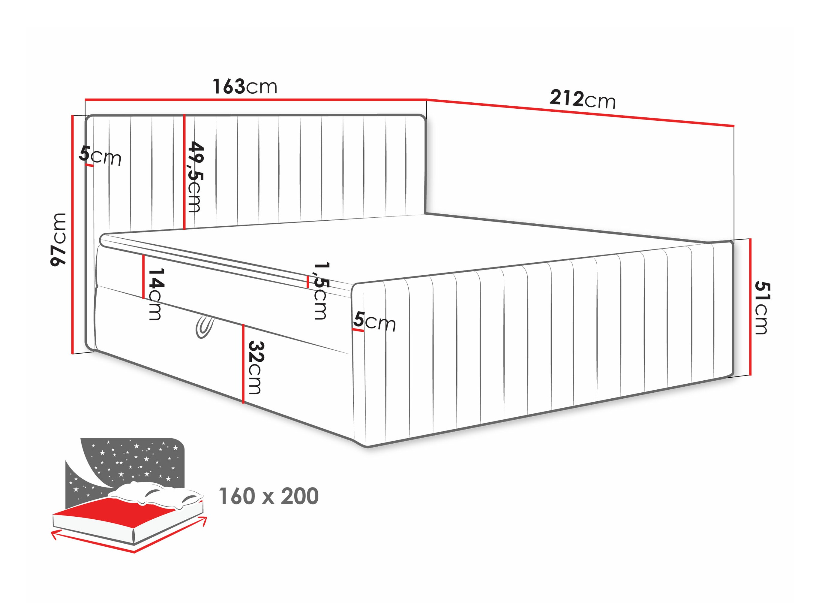 Boxspringbett Comfivo 482 (Manila 35)
