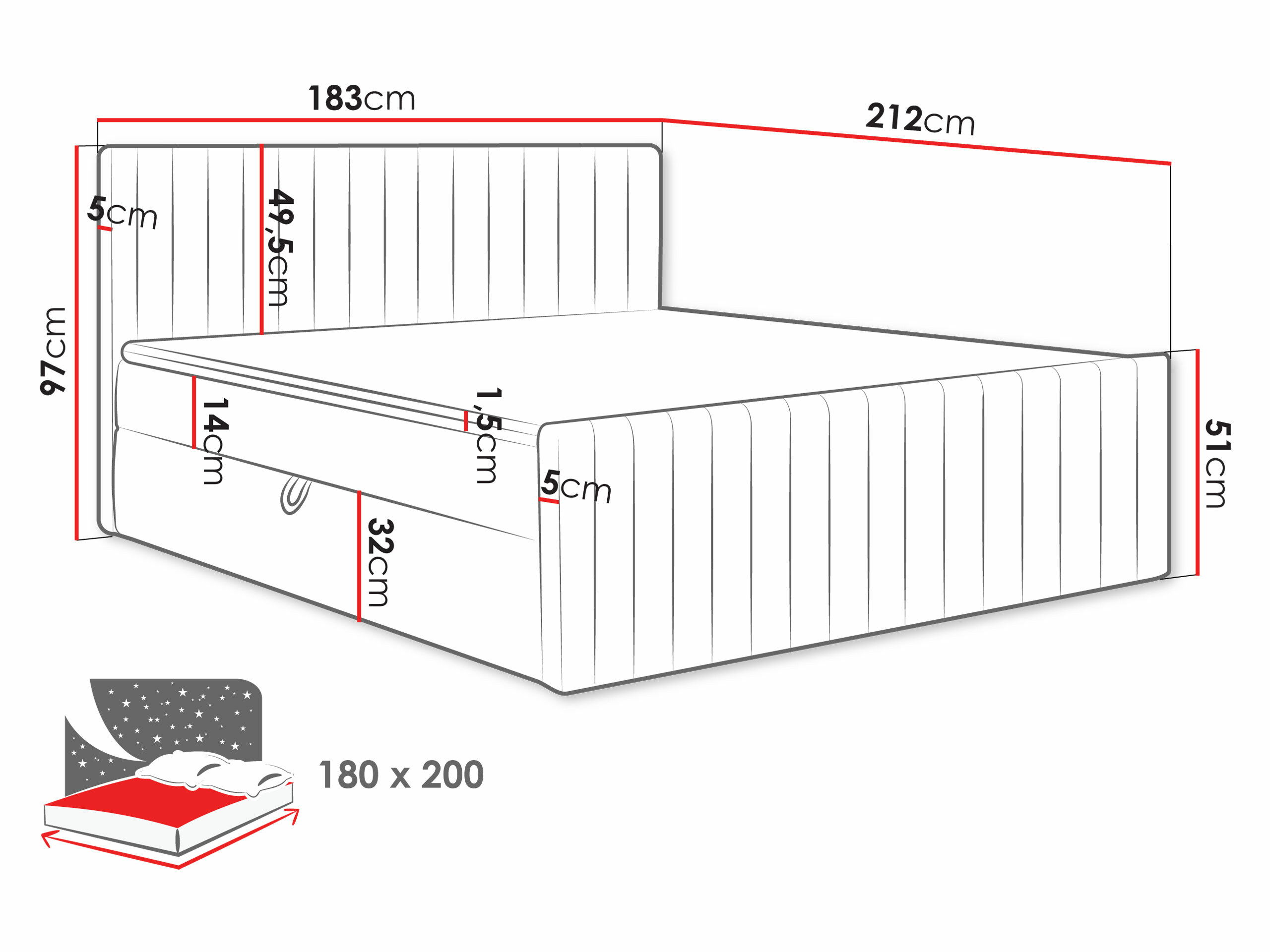 Boxspringbett Comfivo Apis II (Manila 16)